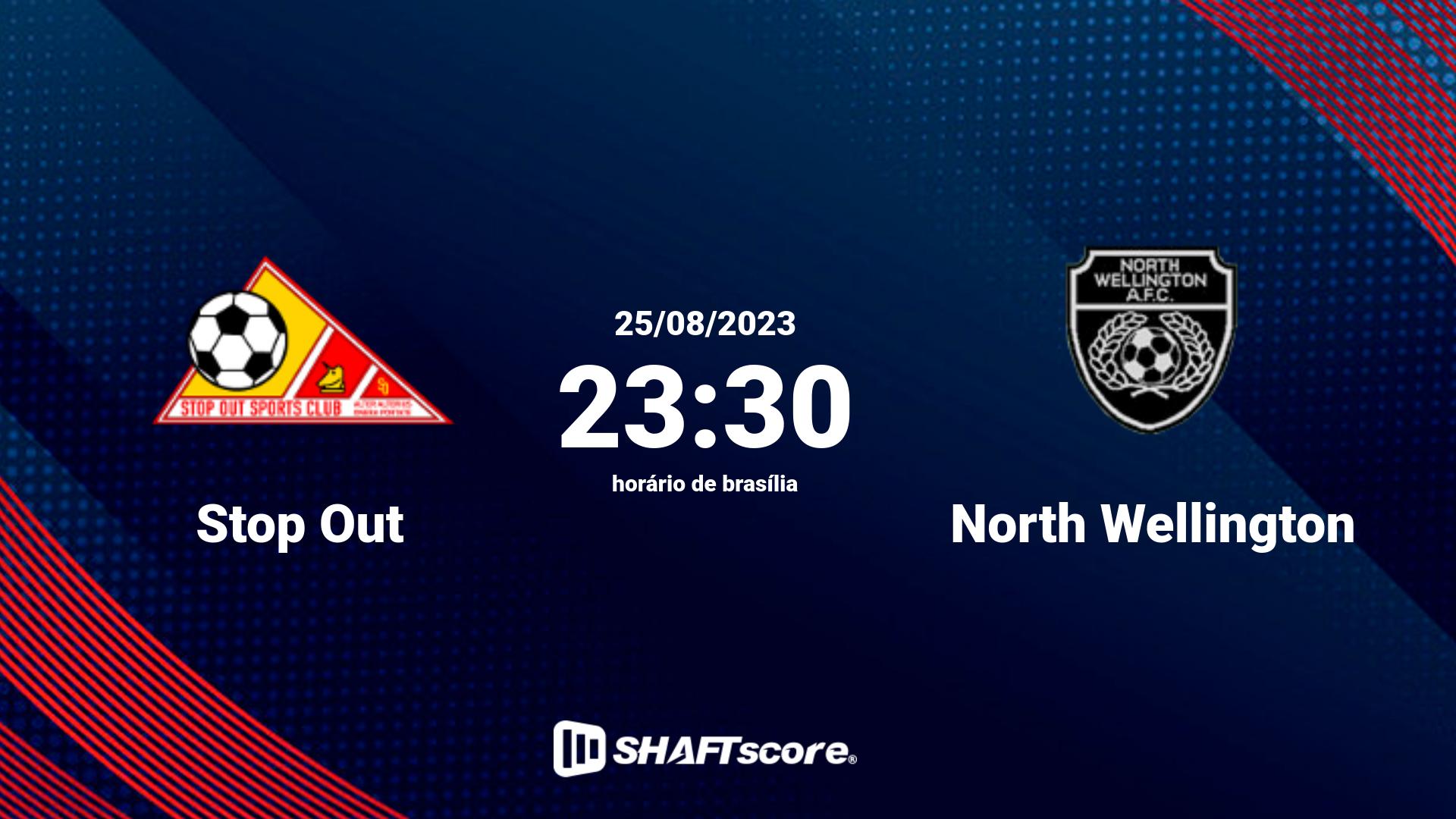 Estatísticas do jogo Stop Out vs North Wellington 25.08 23:30