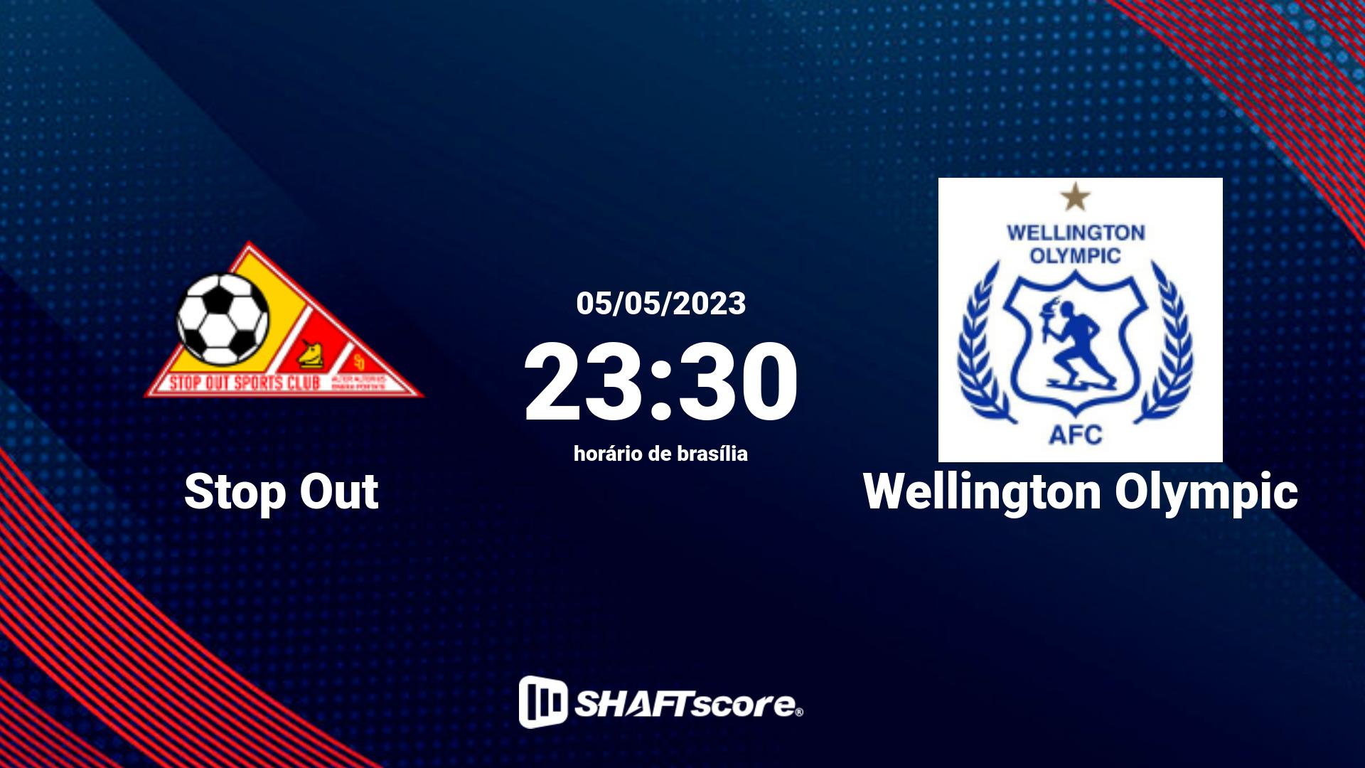 Estatísticas do jogo Stop Out vs Wellington Olympic 05.05 23:30