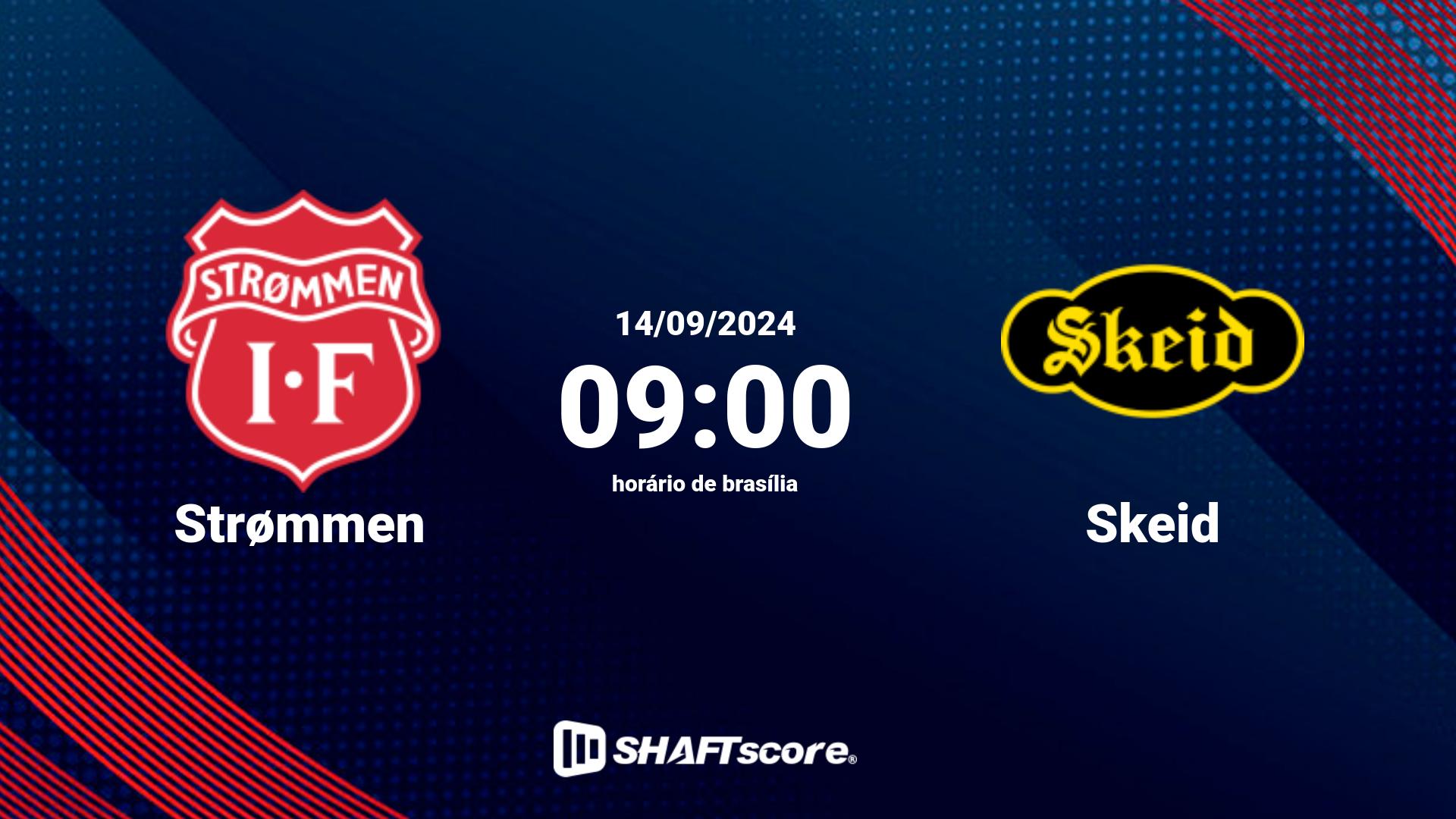 Estatísticas do jogo Strømmen vs Skeid 14.09 09:00