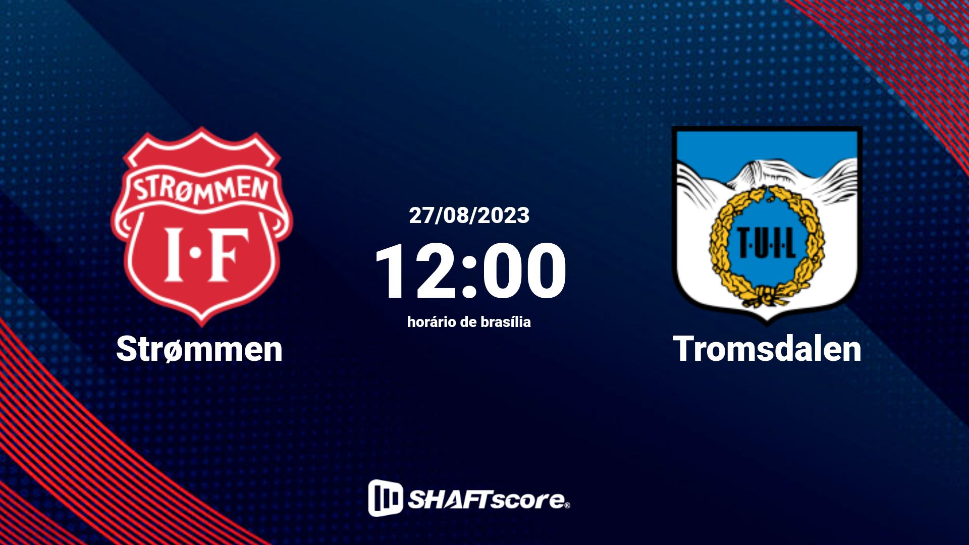 Estatísticas do jogo Strømmen vs Tromsdalen 27.08 12:00