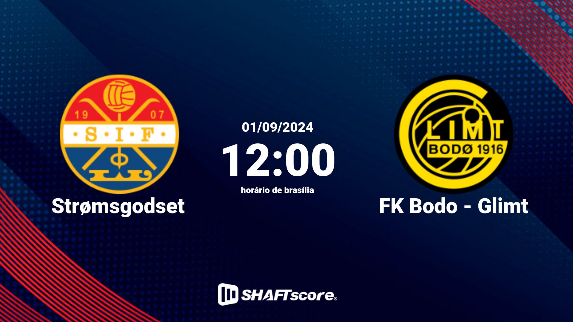 Estatísticas do jogo Strømsgodset vs FK Bodo - Glimt 01.09 12:00