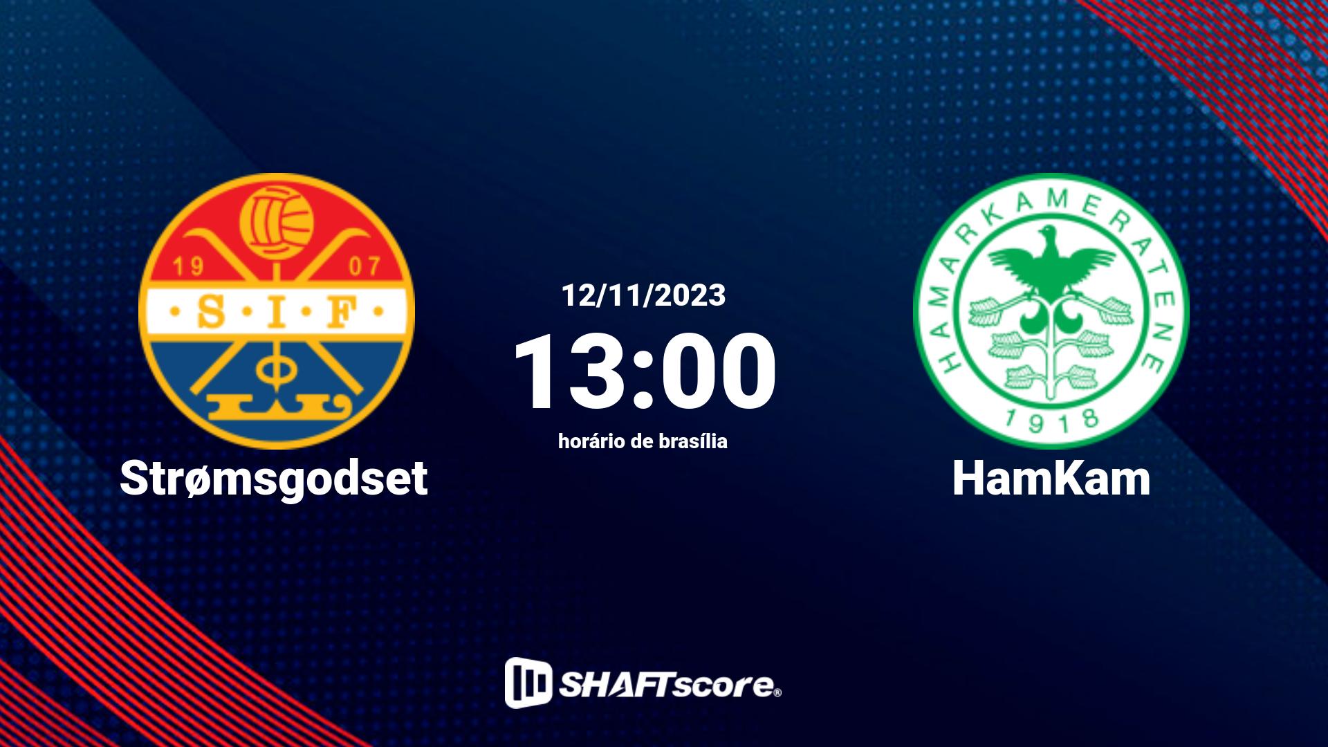 Estatísticas do jogo Strømsgodset vs HamKam 12.11 13:00