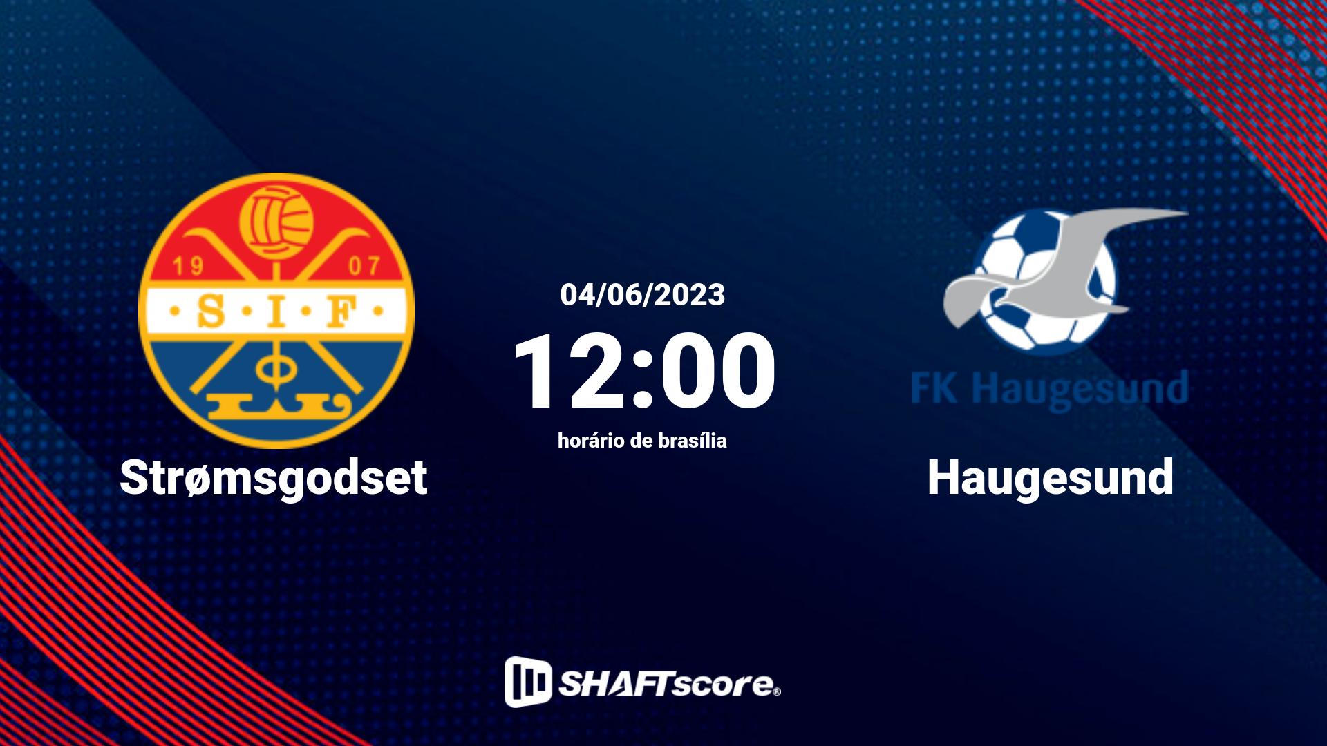 Estatísticas do jogo Strømsgodset vs Haugesund 04.06 12:00