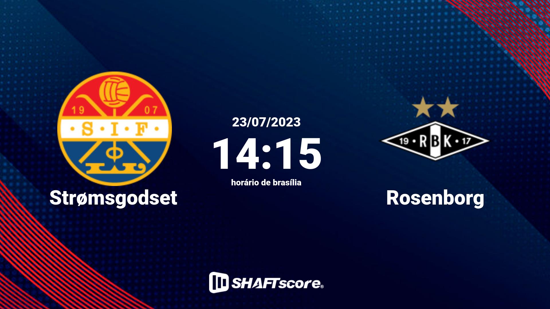 Estatísticas do jogo Strømsgodset vs Rosenborg 23.07 14:15