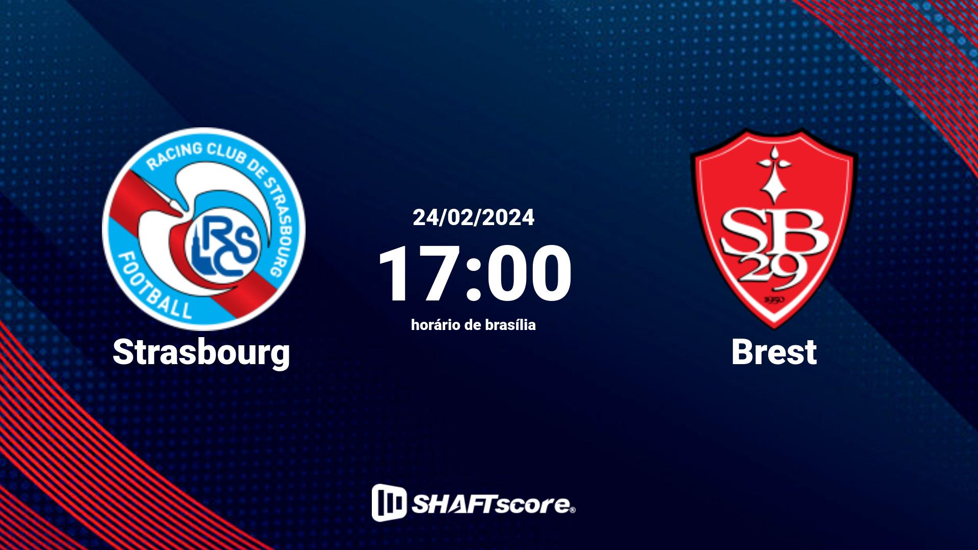 Estatísticas do jogo Strasbourg vs Brest 24.02 17:00