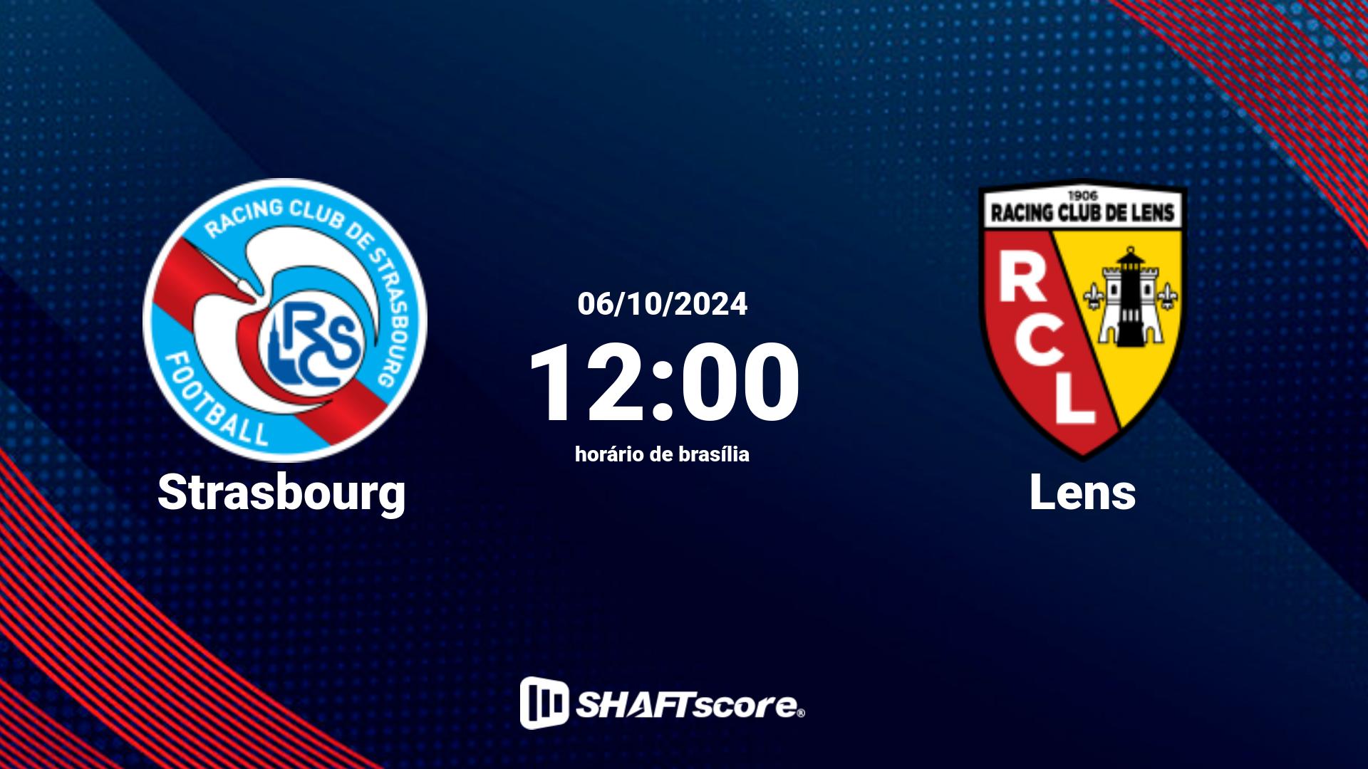 Estatísticas do jogo Strasbourg vs Lens 06.10 12:00