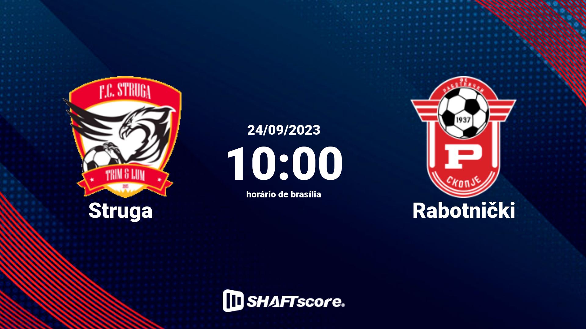 Estatísticas do jogo Struga vs Rabotnički 24.09 10:00