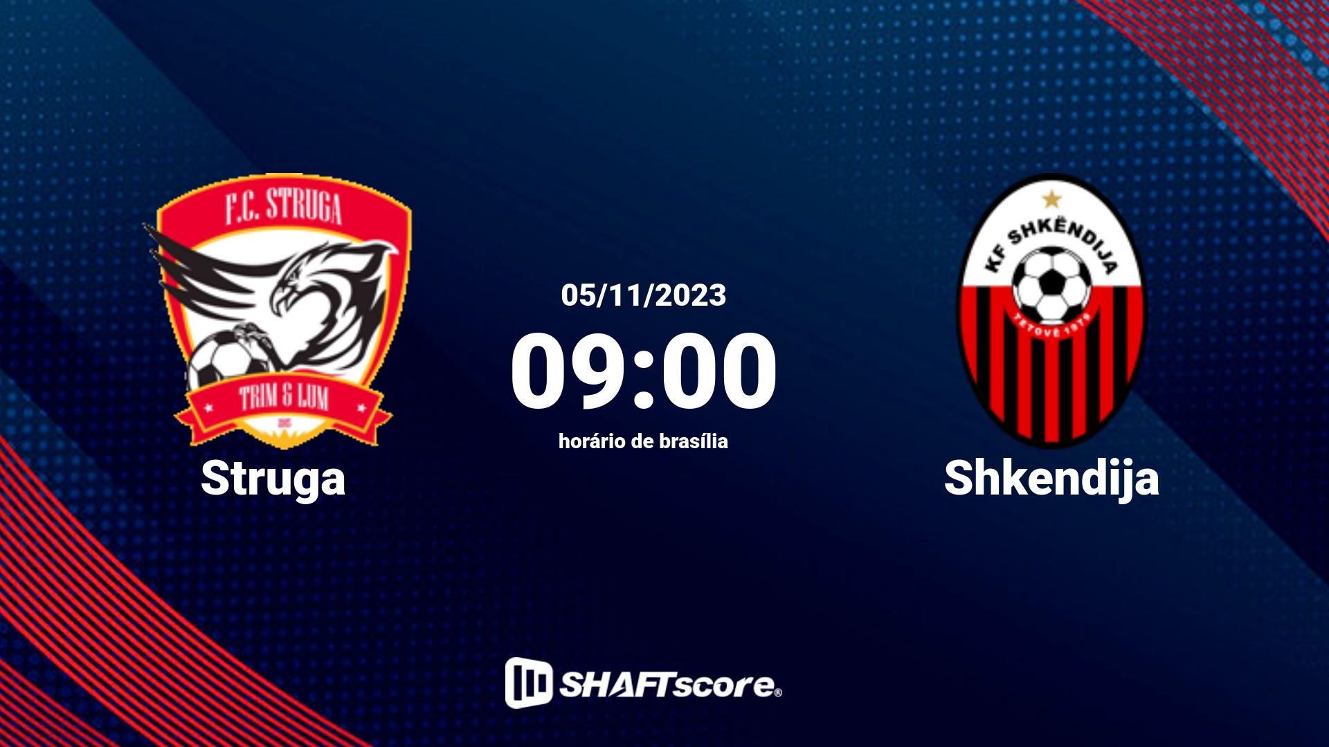 Estatísticas do jogo Struga vs Shkendija 05.11 09:00