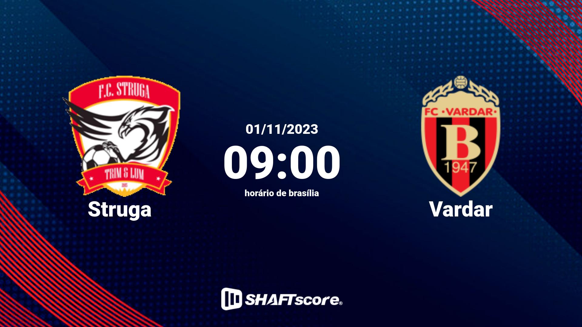 Estatísticas do jogo Struga vs Vardar 01.11 09:00