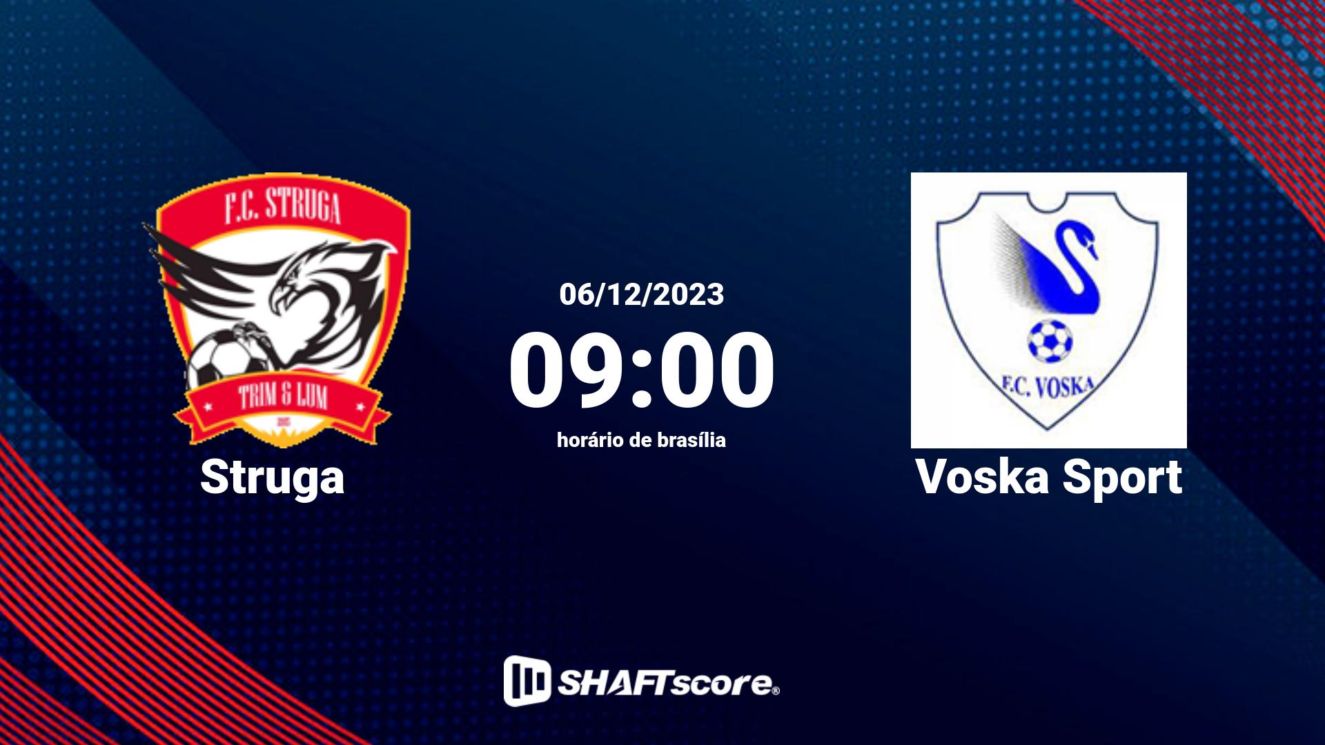 Estatísticas do jogo Struga vs Voska Sport 06.12 09:00