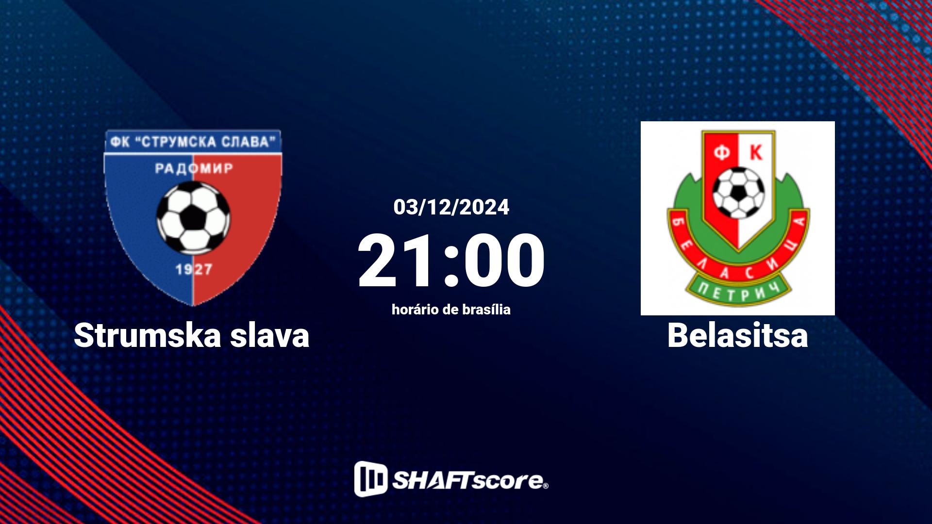 Estatísticas do jogo Strumska slava vs Belasitsa 03.12 21:00