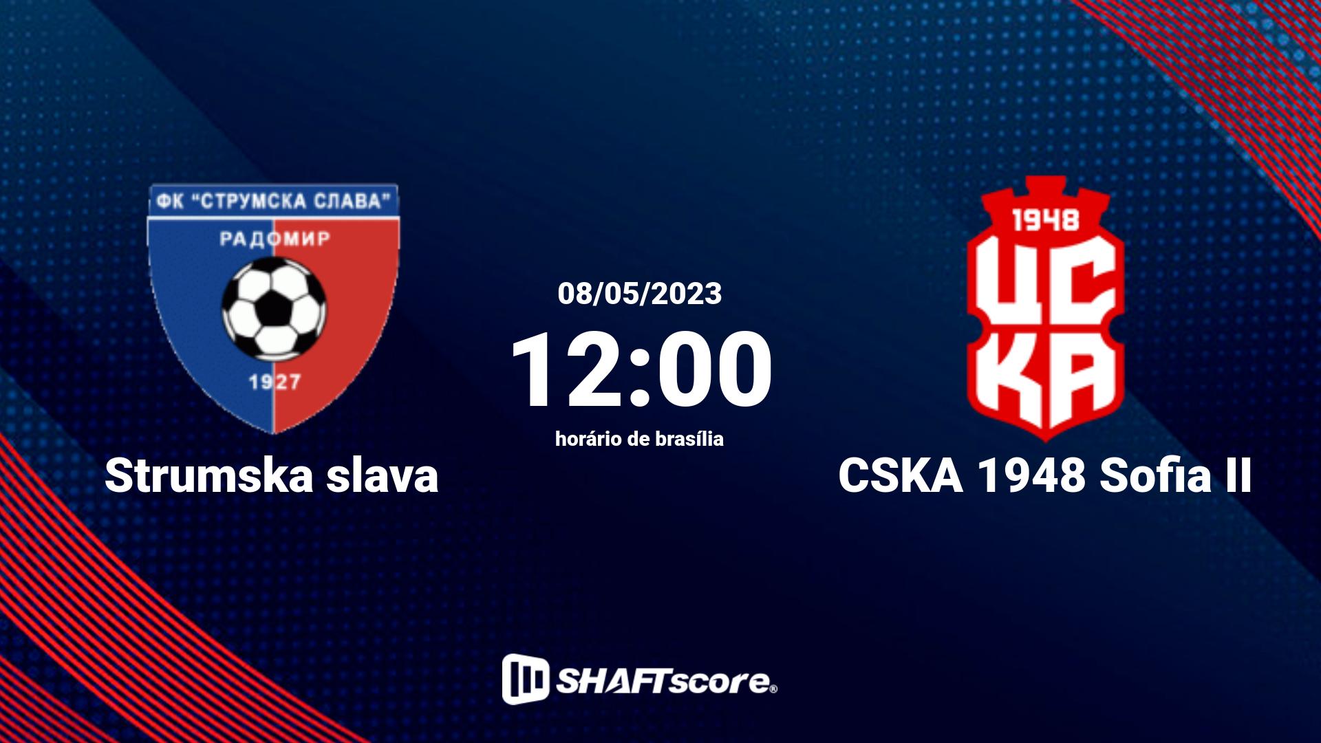 Estatísticas do jogo Strumska slava vs CSKA 1948 Sofia II 08.05 12:00