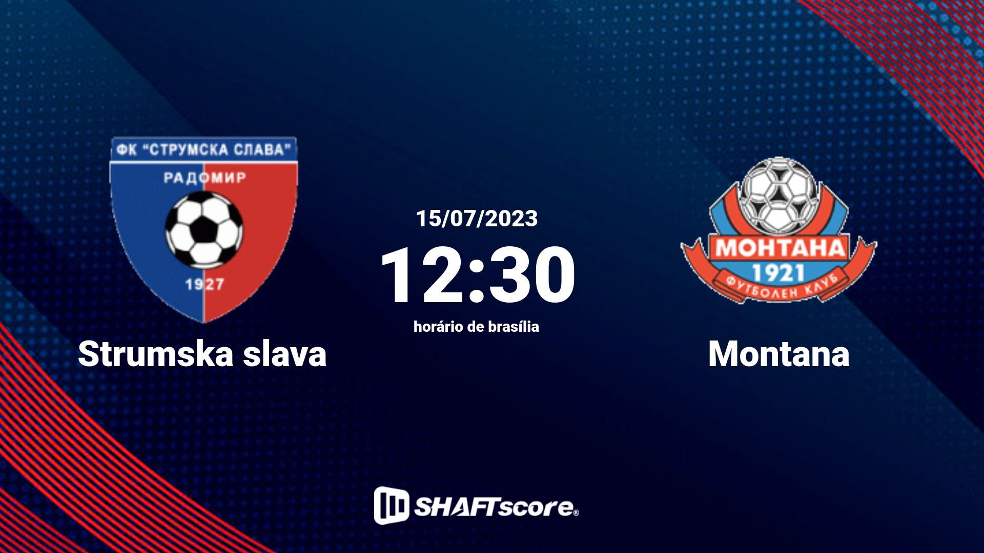 Estatísticas do jogo Strumska slava vs Montana 15.07 12:30