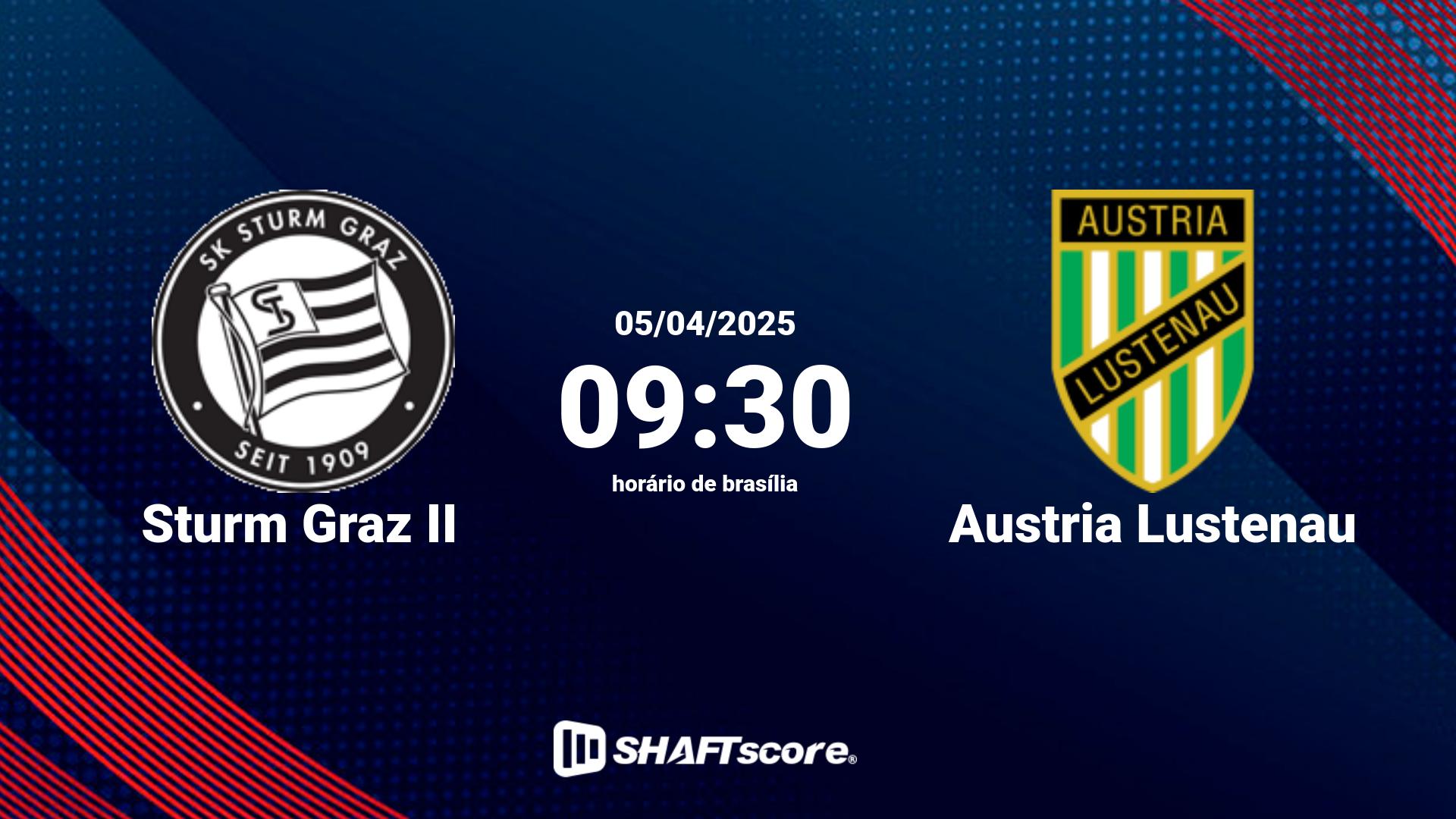 Estatísticas do jogo Sturm Graz II vs Austria Lustenau 05.04 09:30