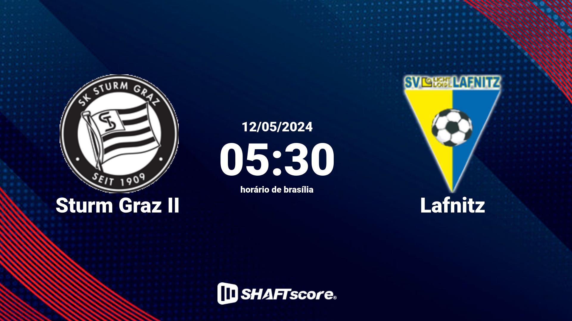 Estatísticas do jogo Sturm Graz II vs Lafnitz 12.05 05:30