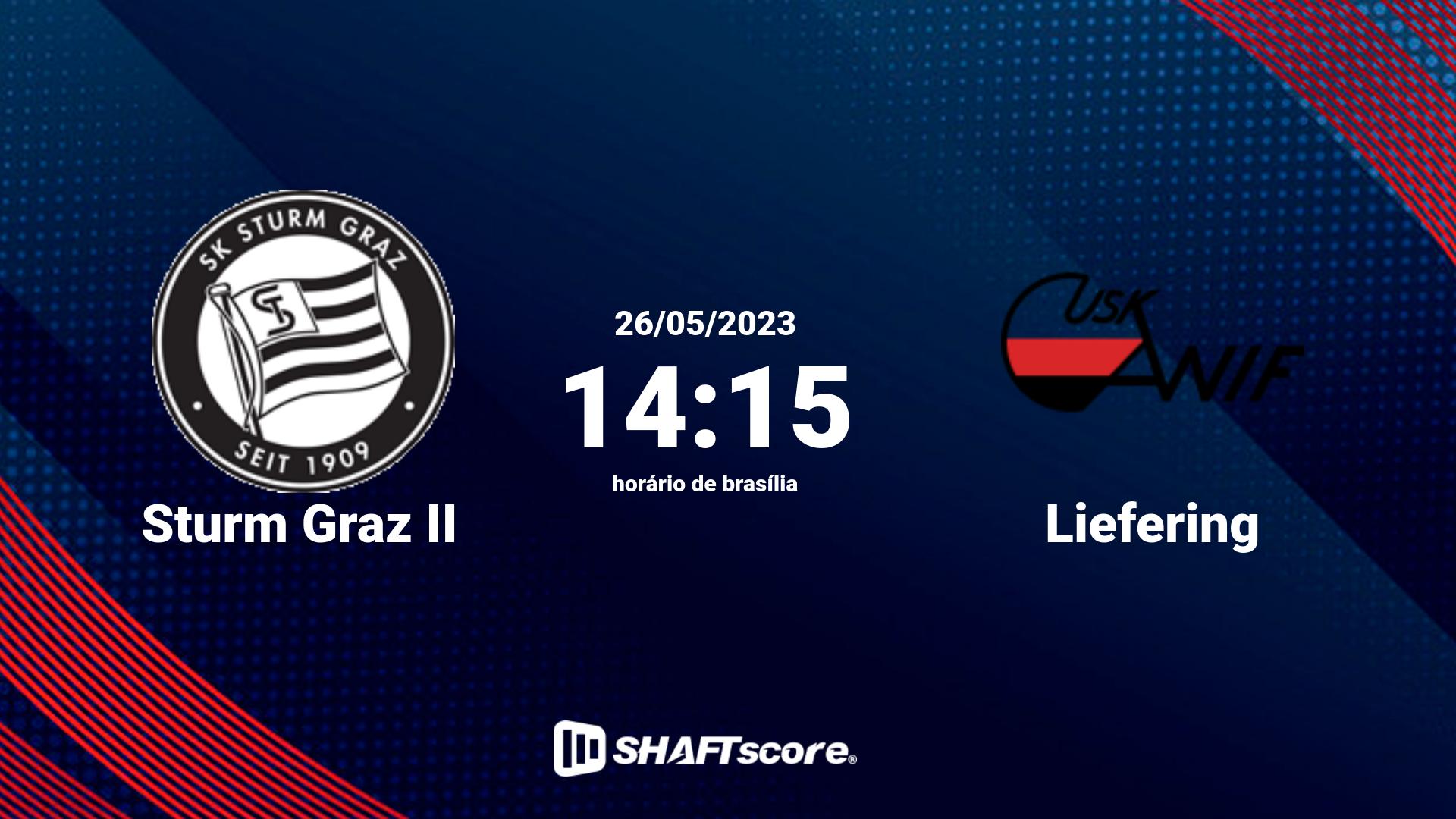 Estatísticas do jogo Sturm Graz II vs Liefering 26.05 14:15