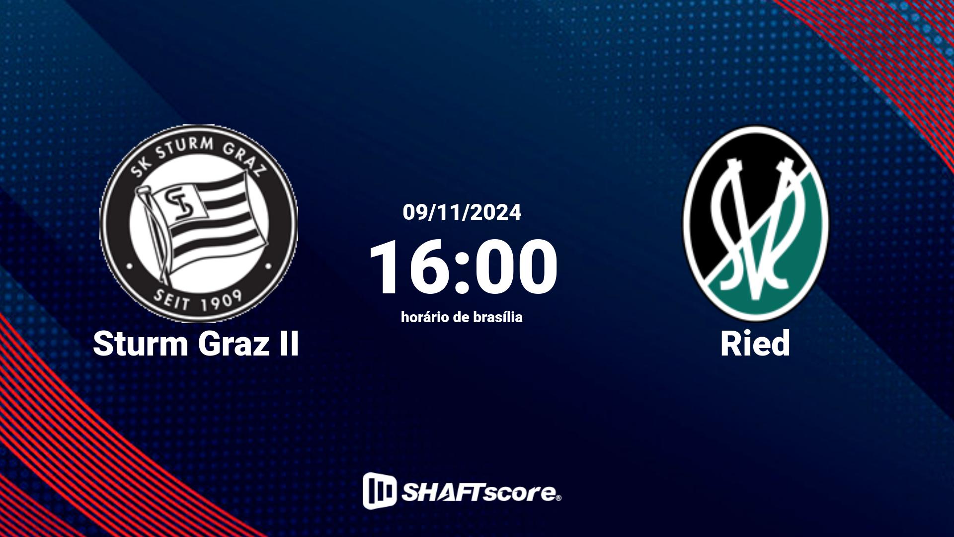 Estatísticas do jogo Sturm Graz II vs Ried 09.11 16:00