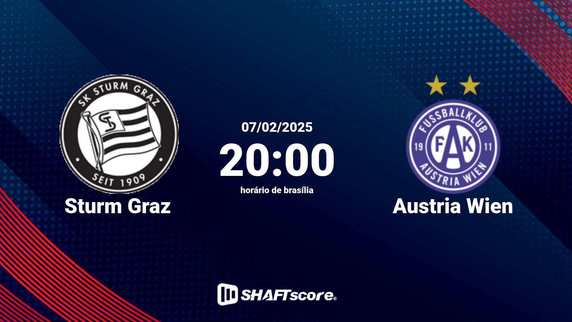 Estatísticas do jogo Sturm Graz vs Austria Wien 07.02 20:00