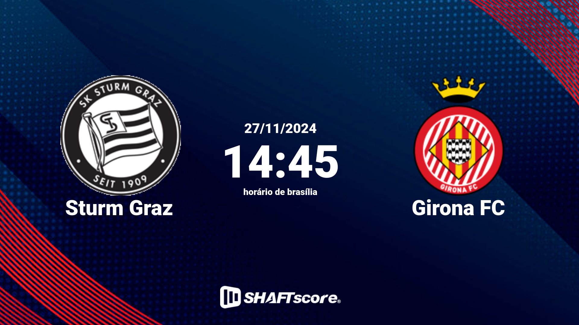 Estatísticas do jogo Sturm Graz vs Girona FC 27.11 14:45