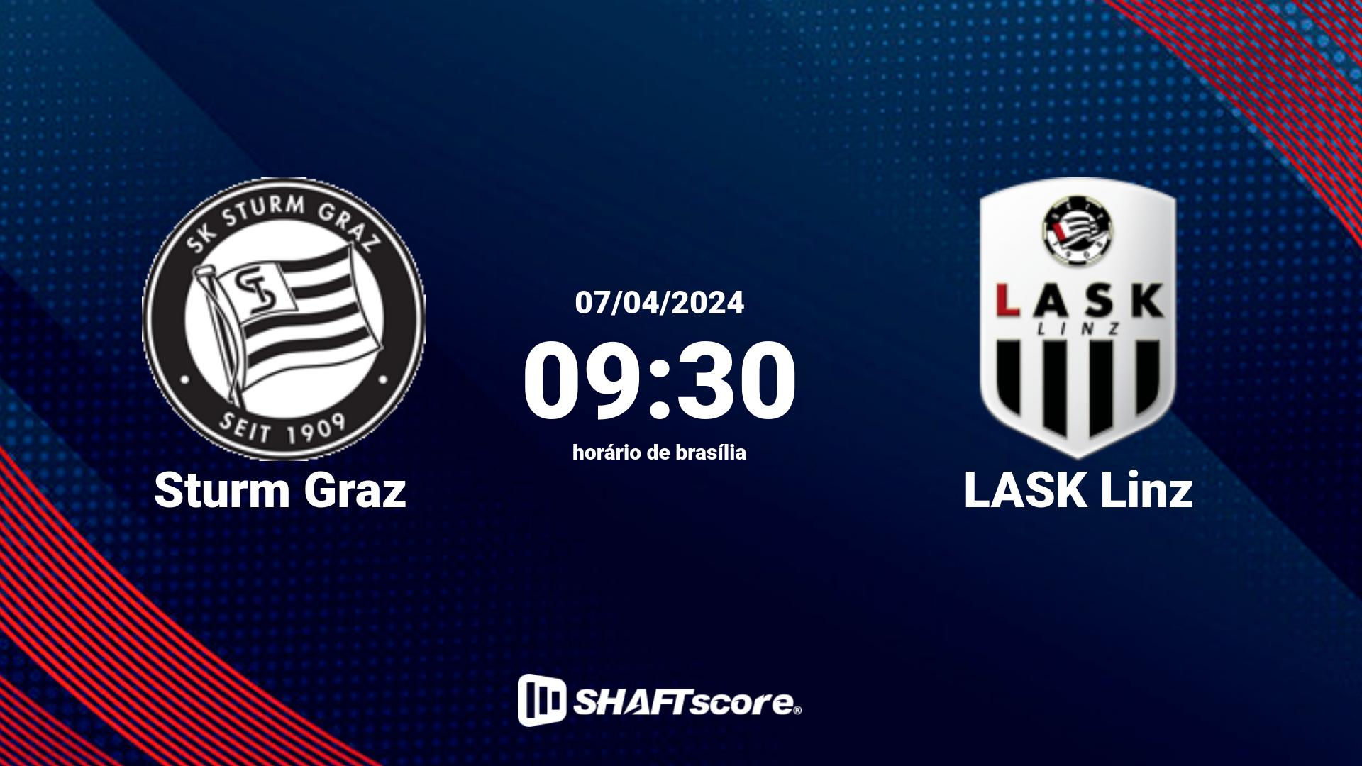 Estatísticas do jogo Sturm Graz vs LASK Linz 07.04 09:30