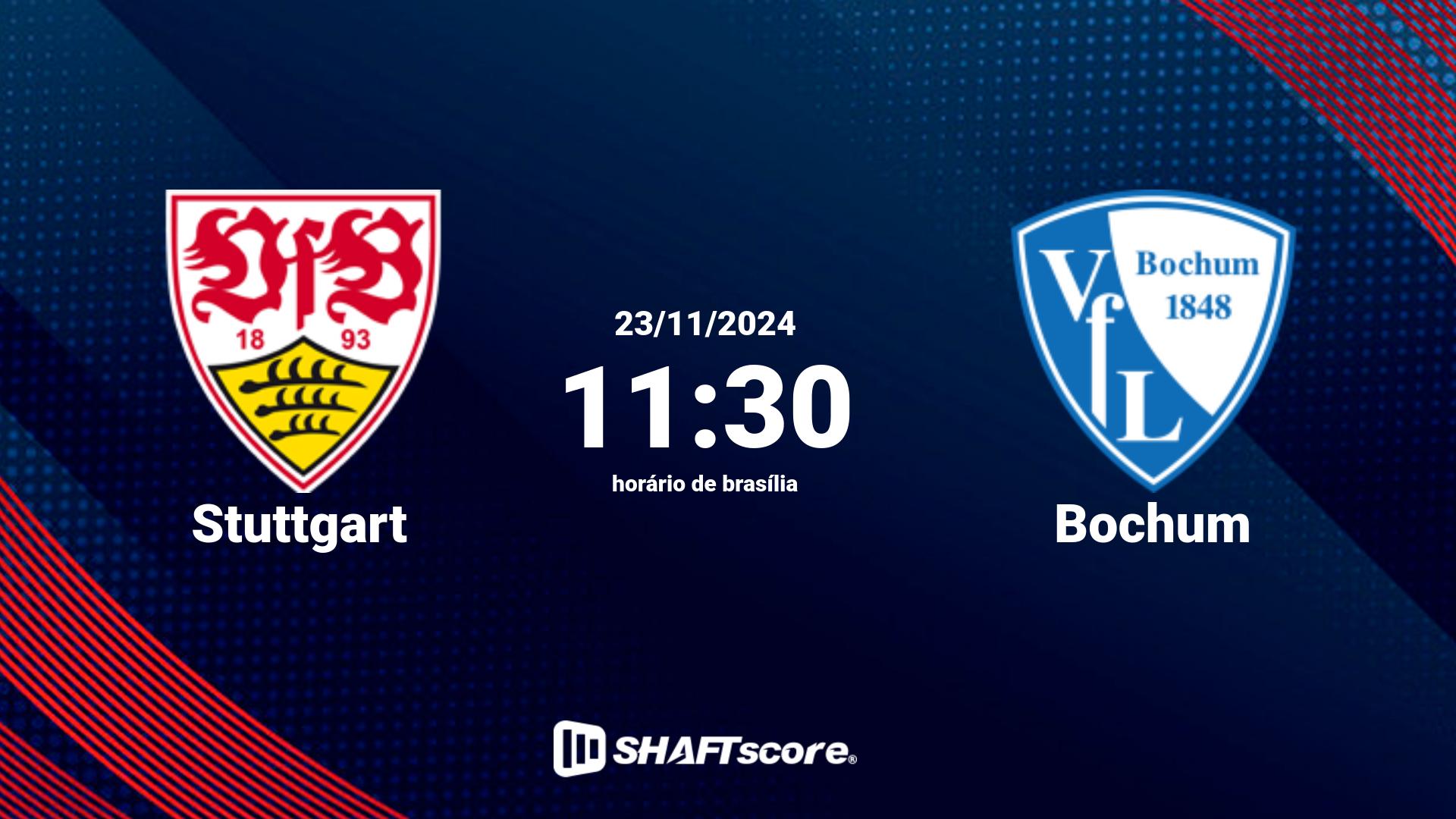 Estatísticas do jogo Stuttgart vs Bochum 23.11 11:30