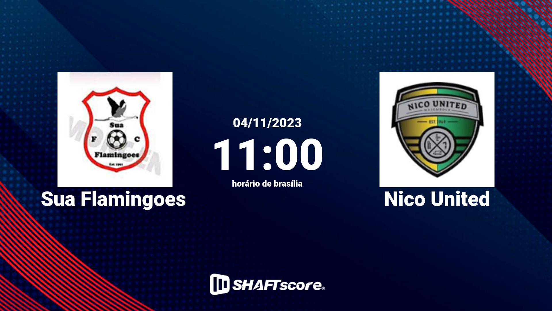 Estatísticas do jogo Sua Flamingoes vs Nico United 04.11 11:00