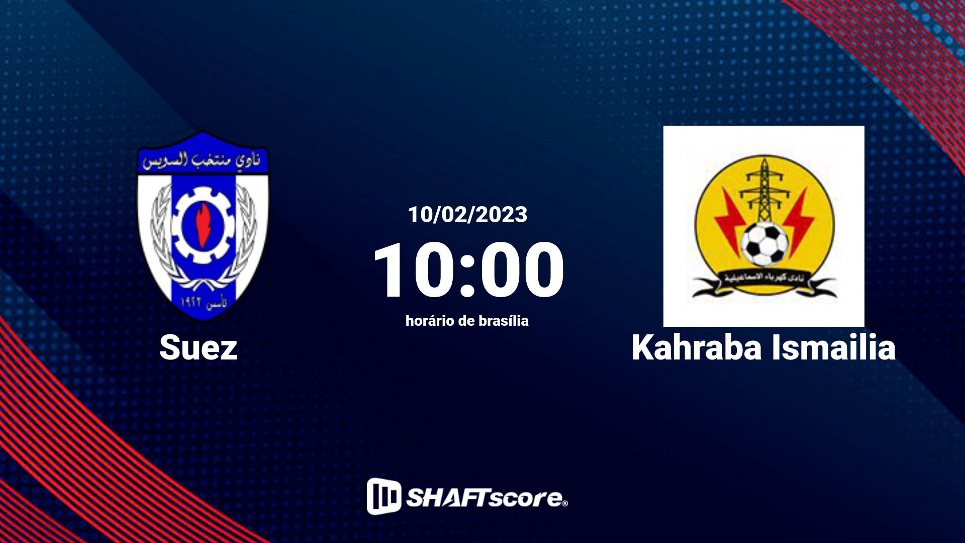 Estatísticas do jogo Suez vs Kahraba Ismailia 10.02 10:00