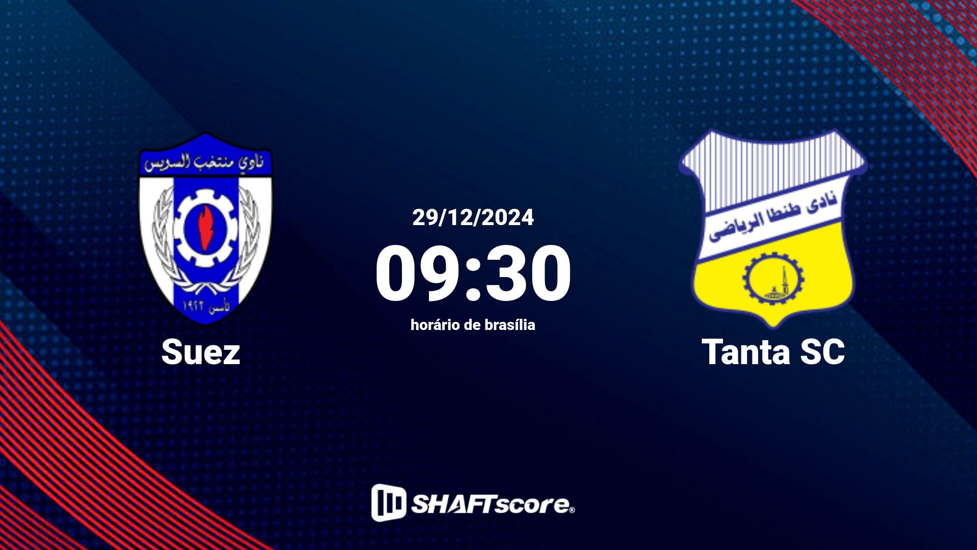 Estatísticas do jogo Suez vs Tanta SC 29.12 09:30