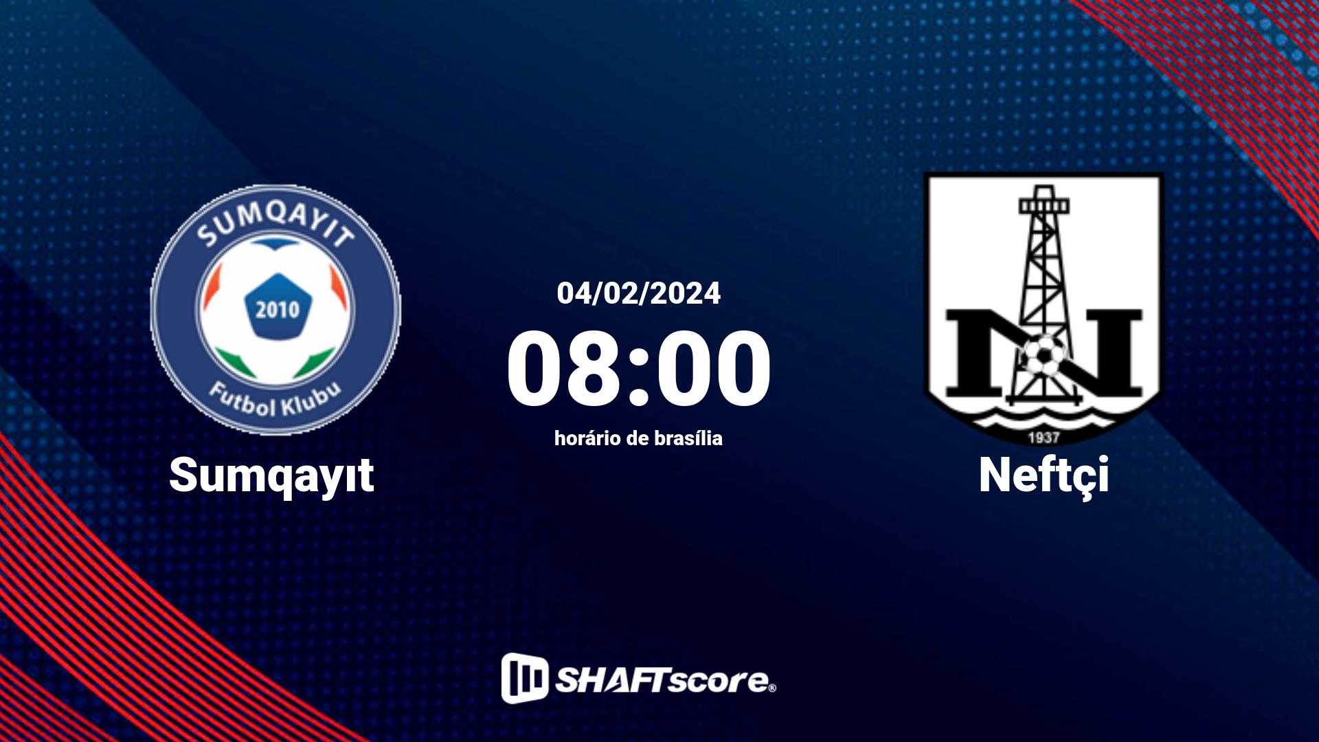 Estatísticas do jogo Sumqayıt vs Neftçi 04.02 08:00