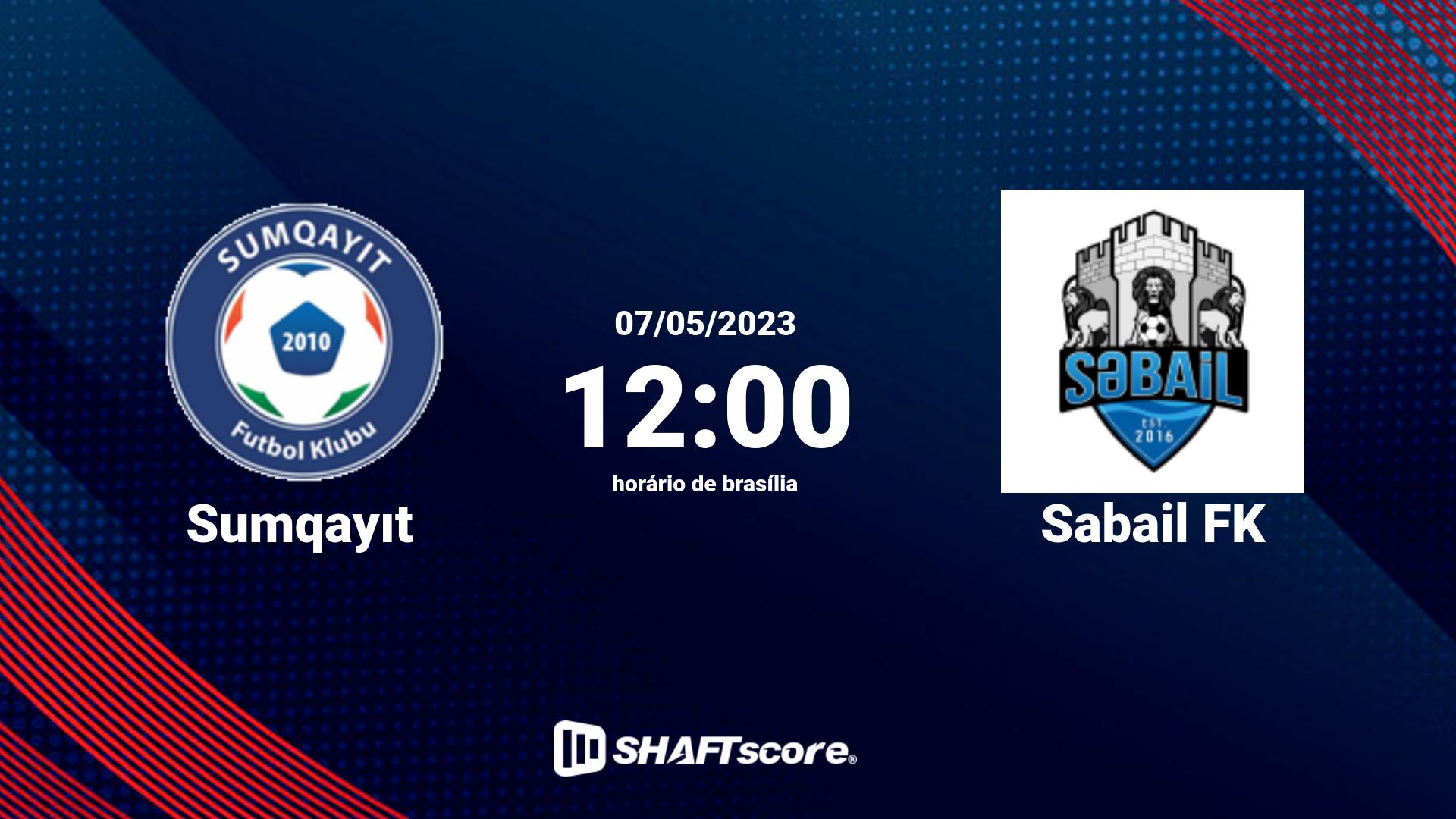 Estatísticas do jogo Sumqayıt vs Sabail FK 07.05 12:00