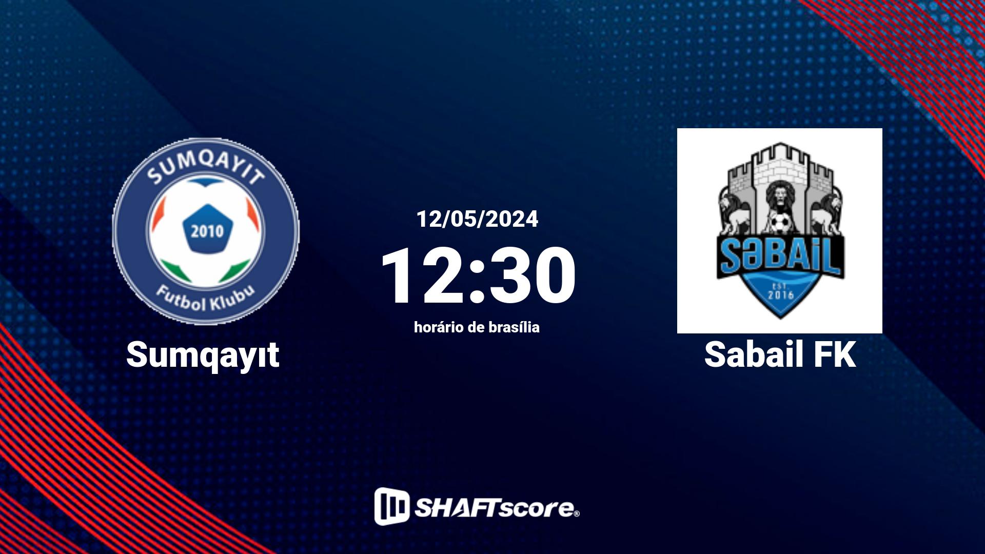 Estatísticas do jogo Sumqayıt vs Sabail FK 12.05 12:30