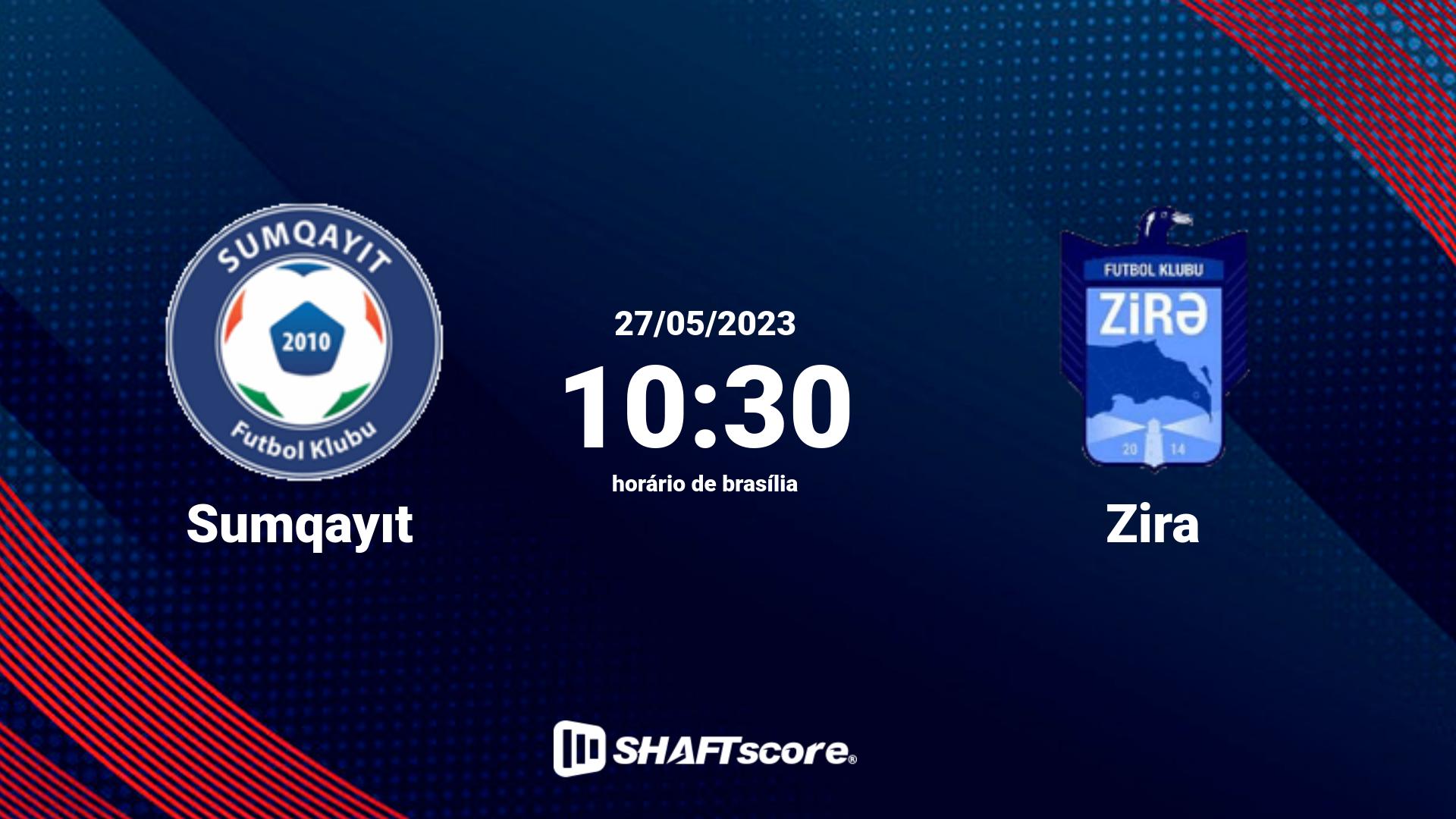 Estatísticas do jogo Sumqayıt vs Zira 27.05 10:30