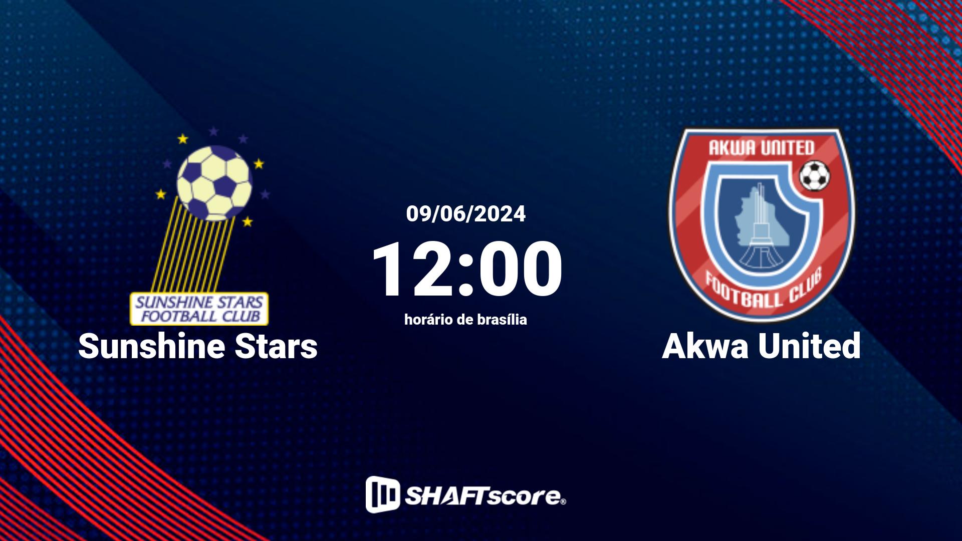 Estatísticas do jogo Sunshine Stars vs Akwa United 09.06 12:00