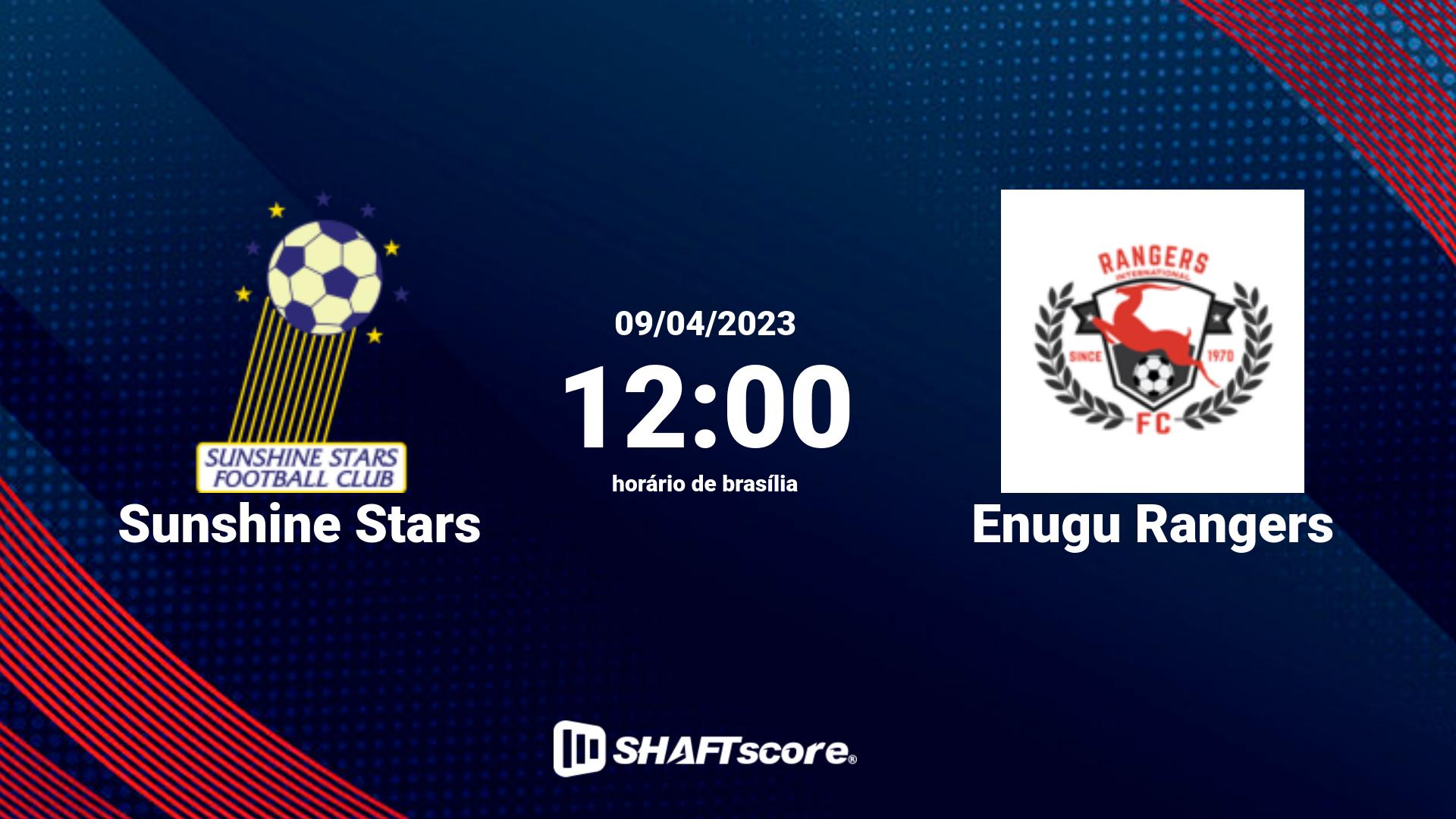 Estatísticas do jogo Sunshine Stars vs Enugu Rangers 09.04 12:00