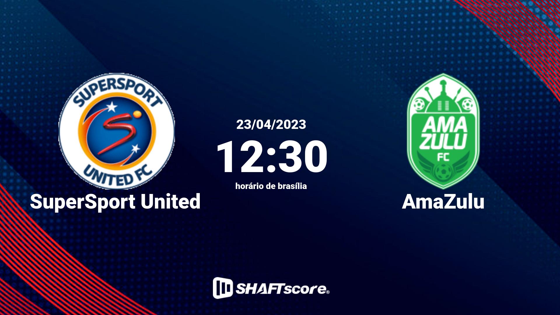 Estatísticas do jogo SuperSport United vs AmaZulu 23.04 12:30