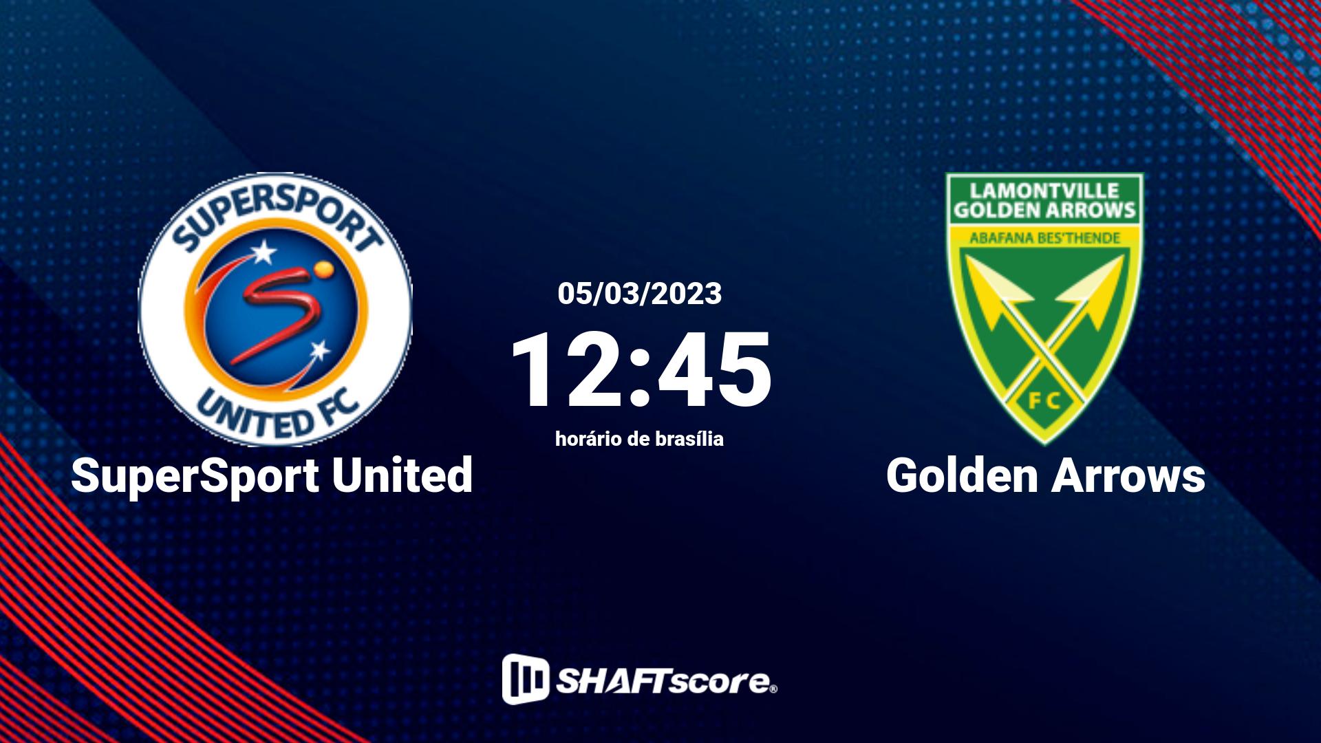 Estatísticas do jogo SuperSport United vs Golden Arrows 05.03 12:45