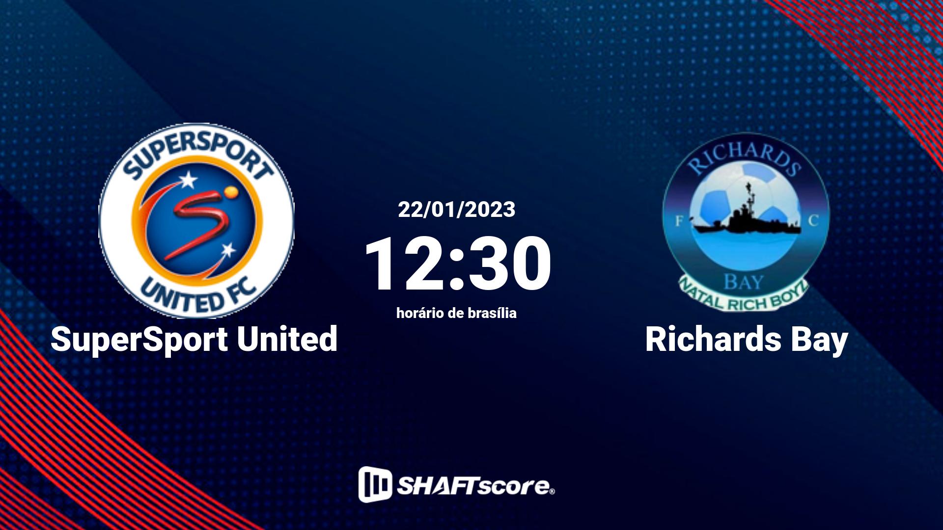 Estatísticas do jogo SuperSport United vs Richards Bay 22.01 12:30