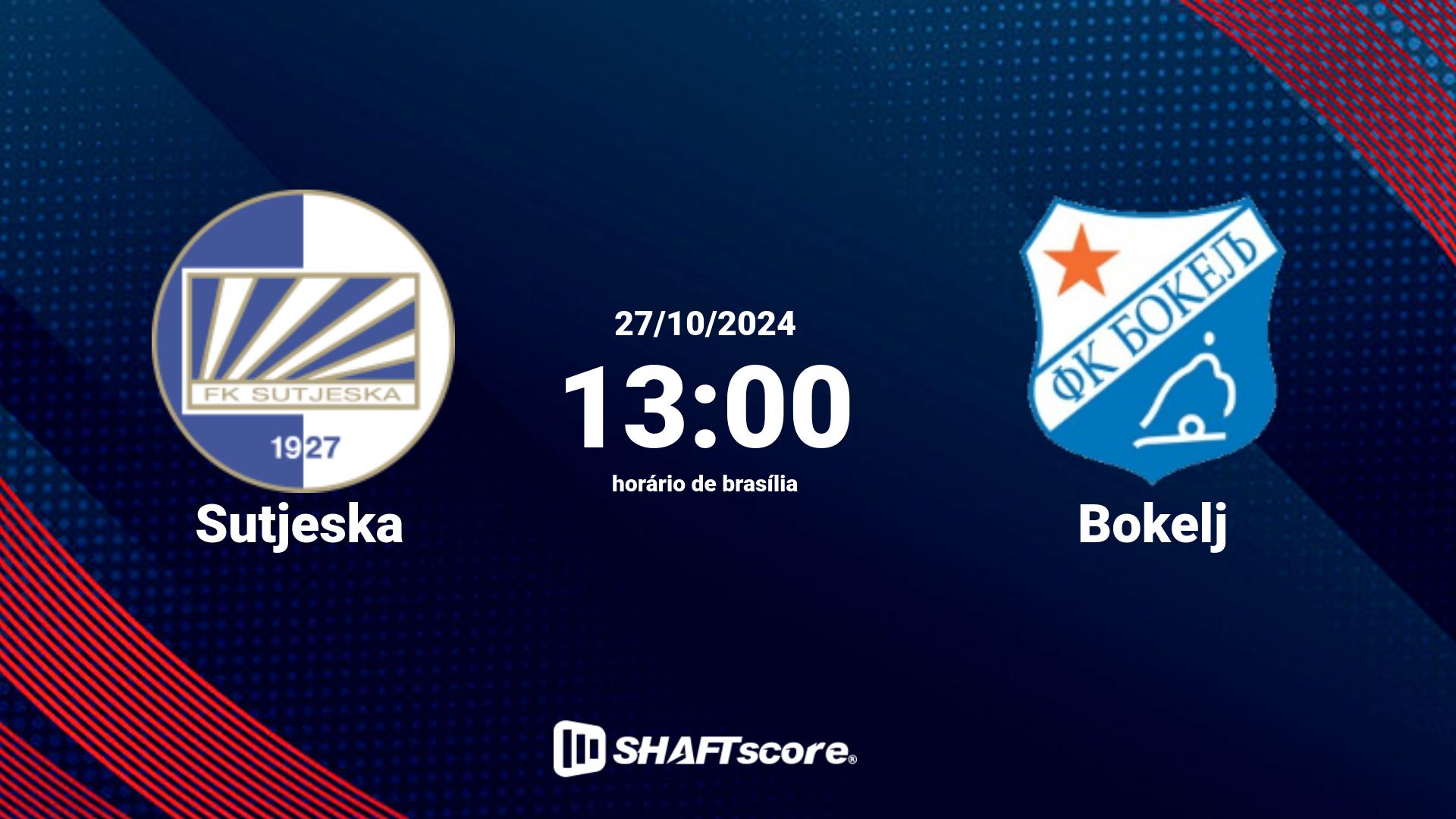 Estatísticas do jogo Sutjeska vs Bokelj 27.10 13:00