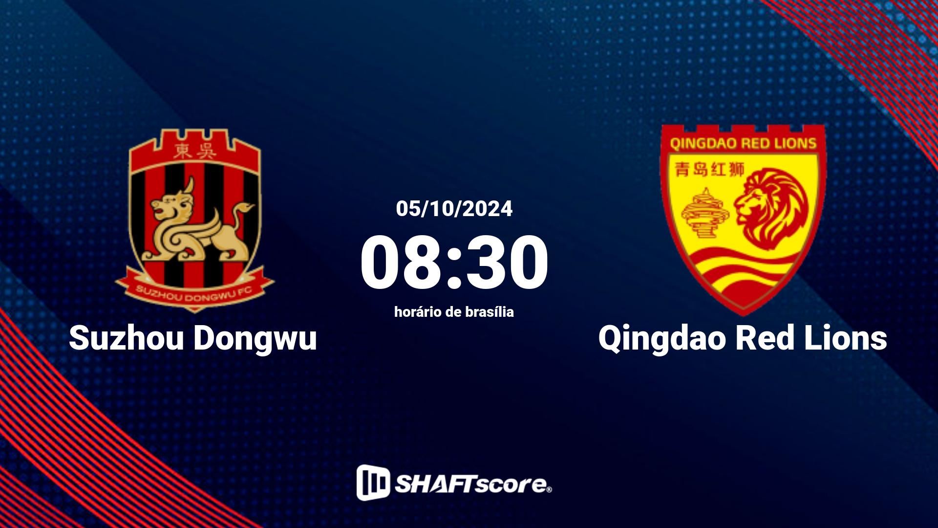 Estatísticas do jogo Suzhou Dongwu vs Qingdao Red Lions 05.10 08:30