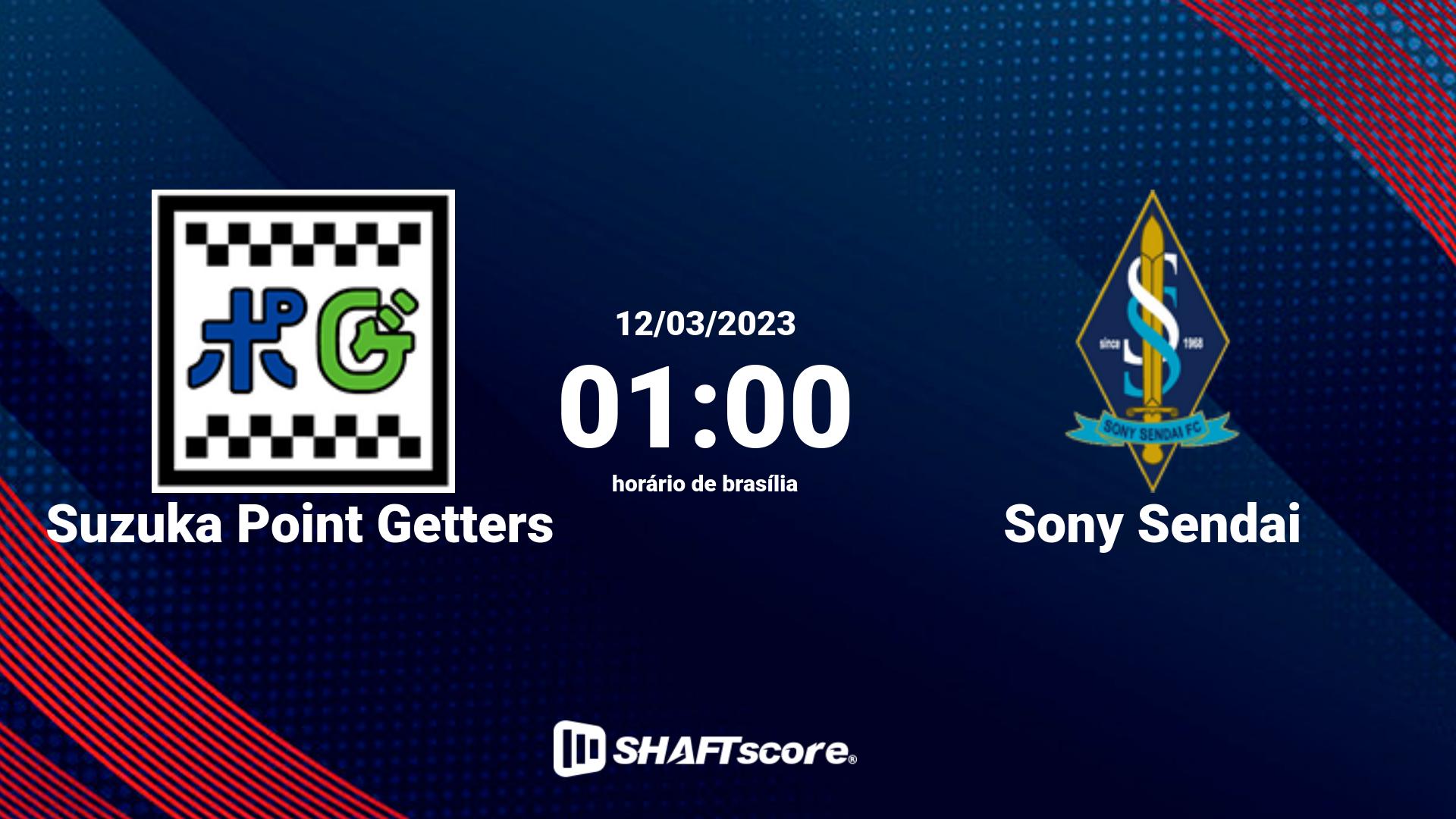 Estatísticas do jogo Suzuka Point Getters vs Sony Sendai 12.03 01:00