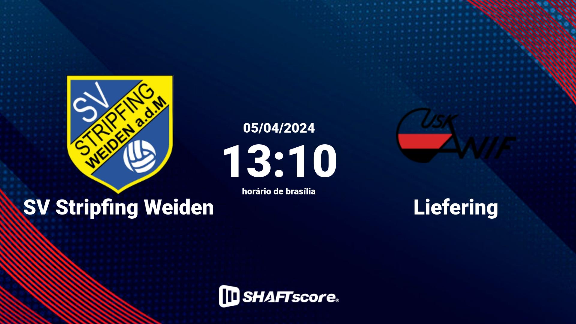 Estatísticas do jogo SV Stripfing Weiden vs Liefering 05.04 13:10