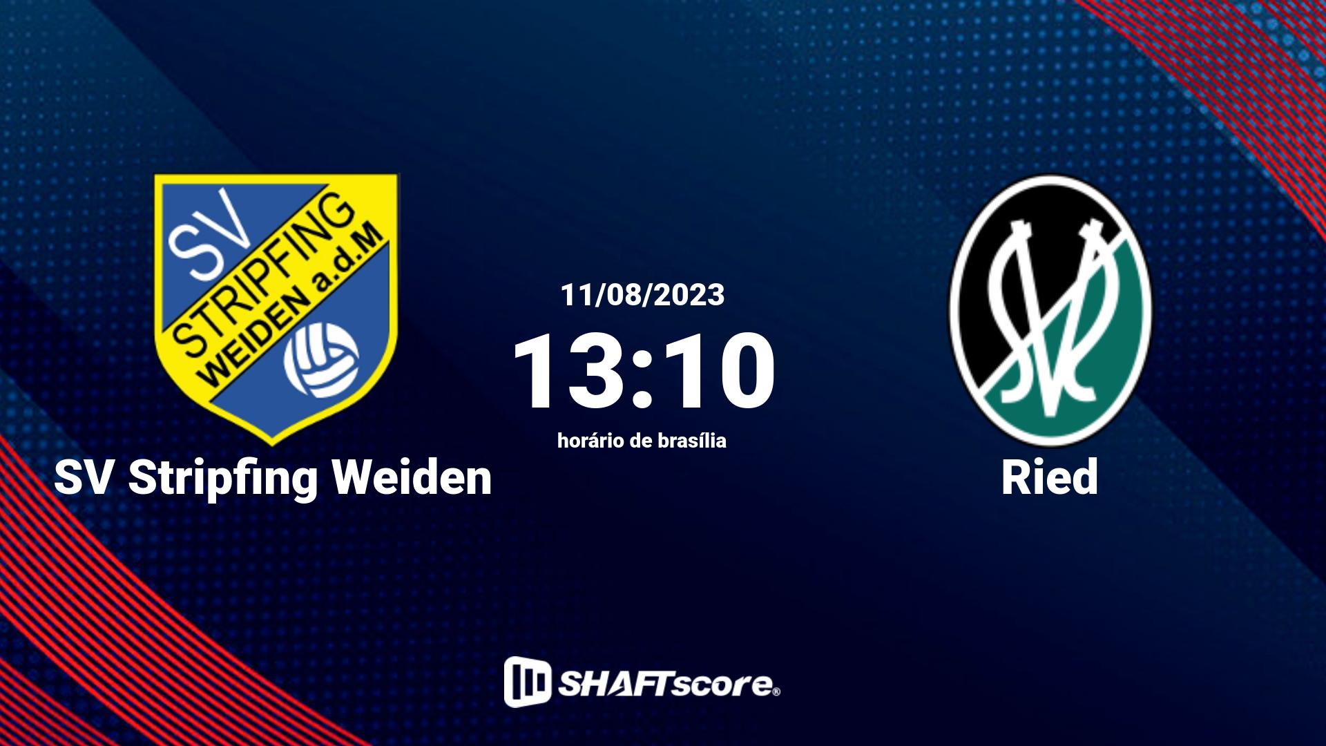 Estatísticas do jogo SV Stripfing Weiden vs Ried 11.08 13:10