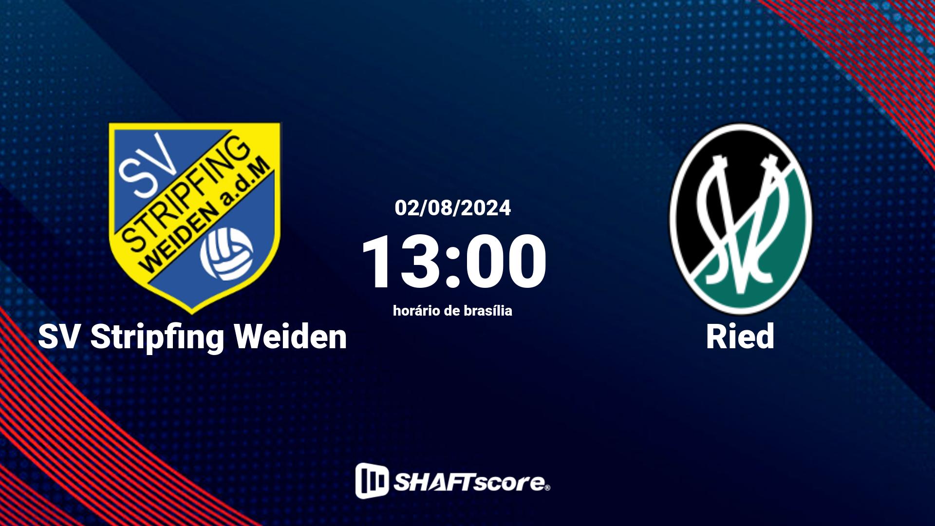 Estatísticas do jogo SV Stripfing Weiden vs Ried 02.08 13:00