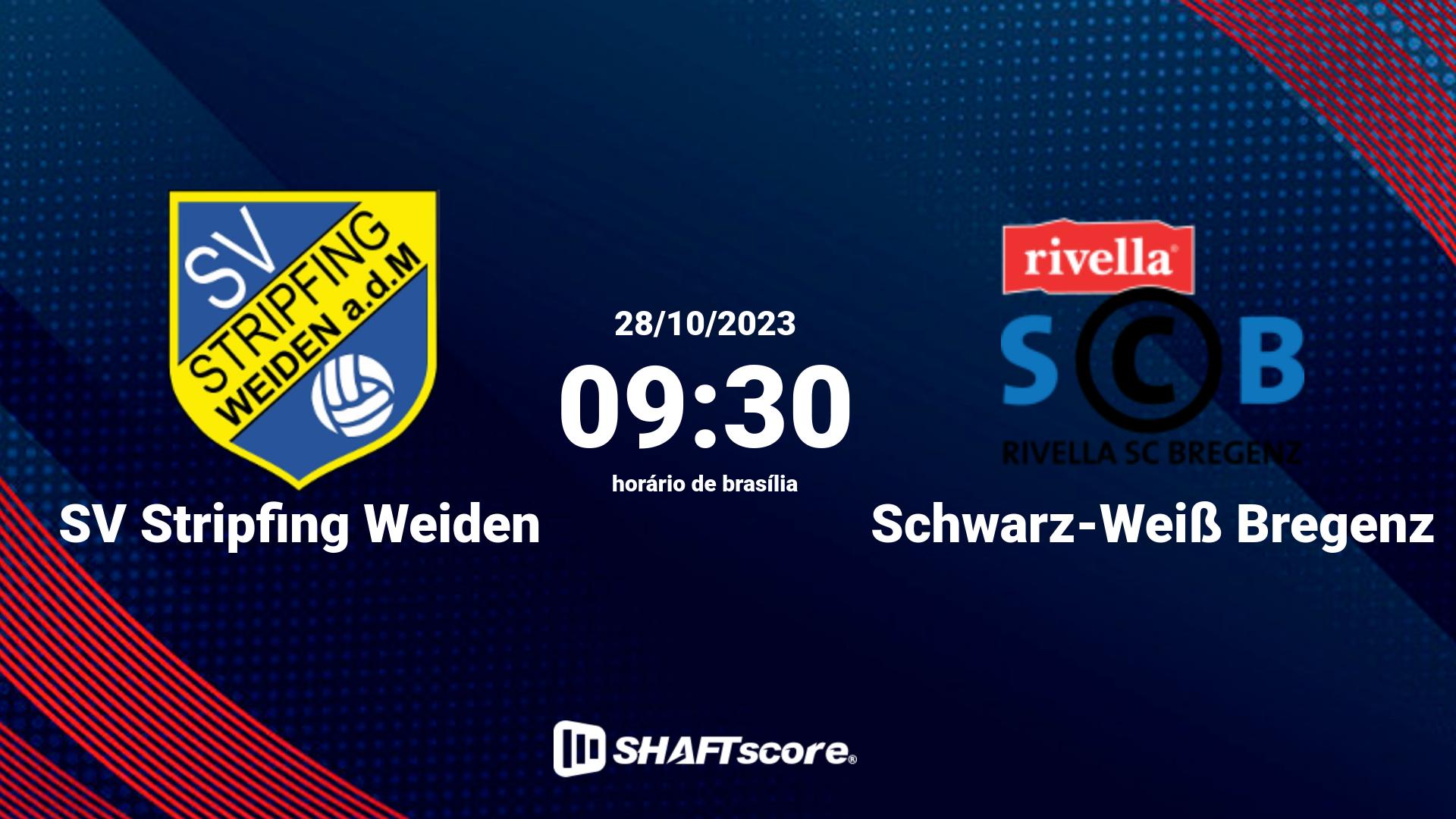 Estatísticas do jogo SV Stripfing Weiden vs Schwarz-Weiß Bregenz 28.10 09:30