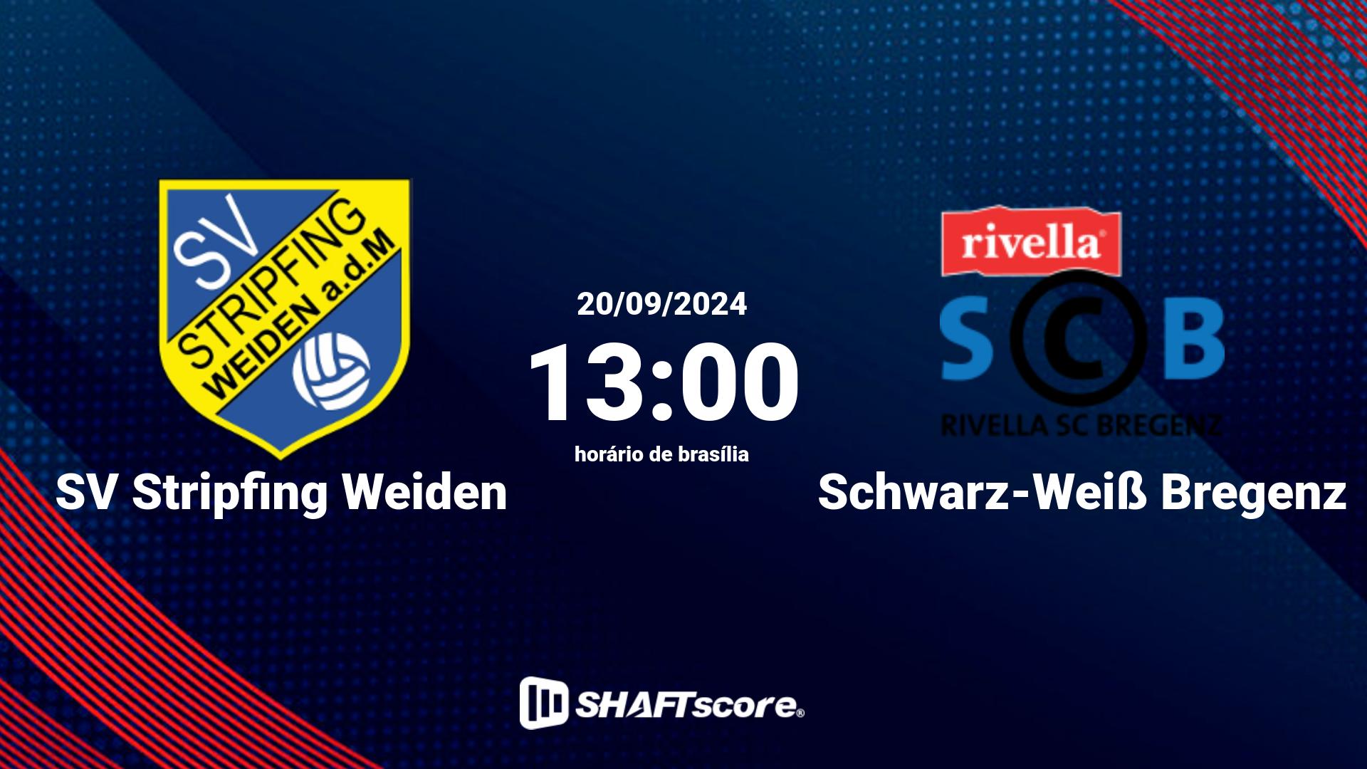 Estatísticas do jogo SV Stripfing Weiden vs Schwarz-Weiß Bregenz 20.09 13:00