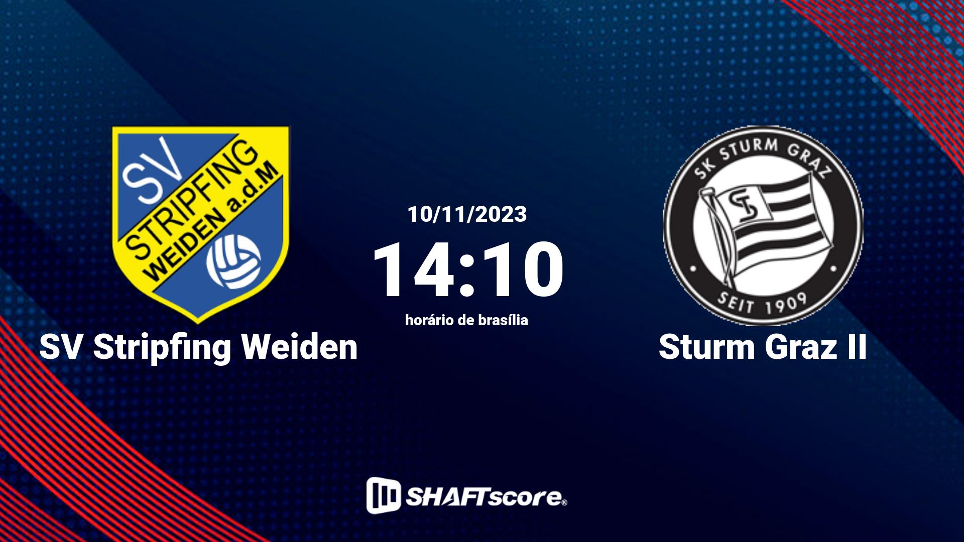 Estatísticas do jogo SV Stripfing Weiden vs Sturm Graz II 10.11 14:10