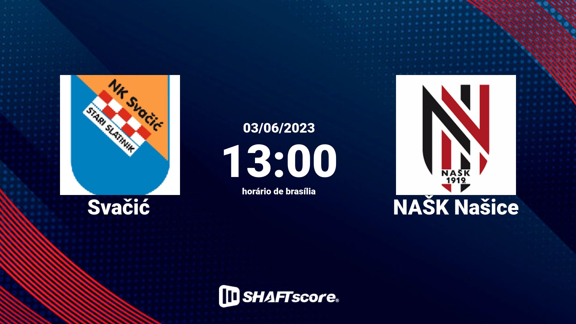 Estatísticas do jogo Svačić vs NAŠK Našice 03.06 13:00