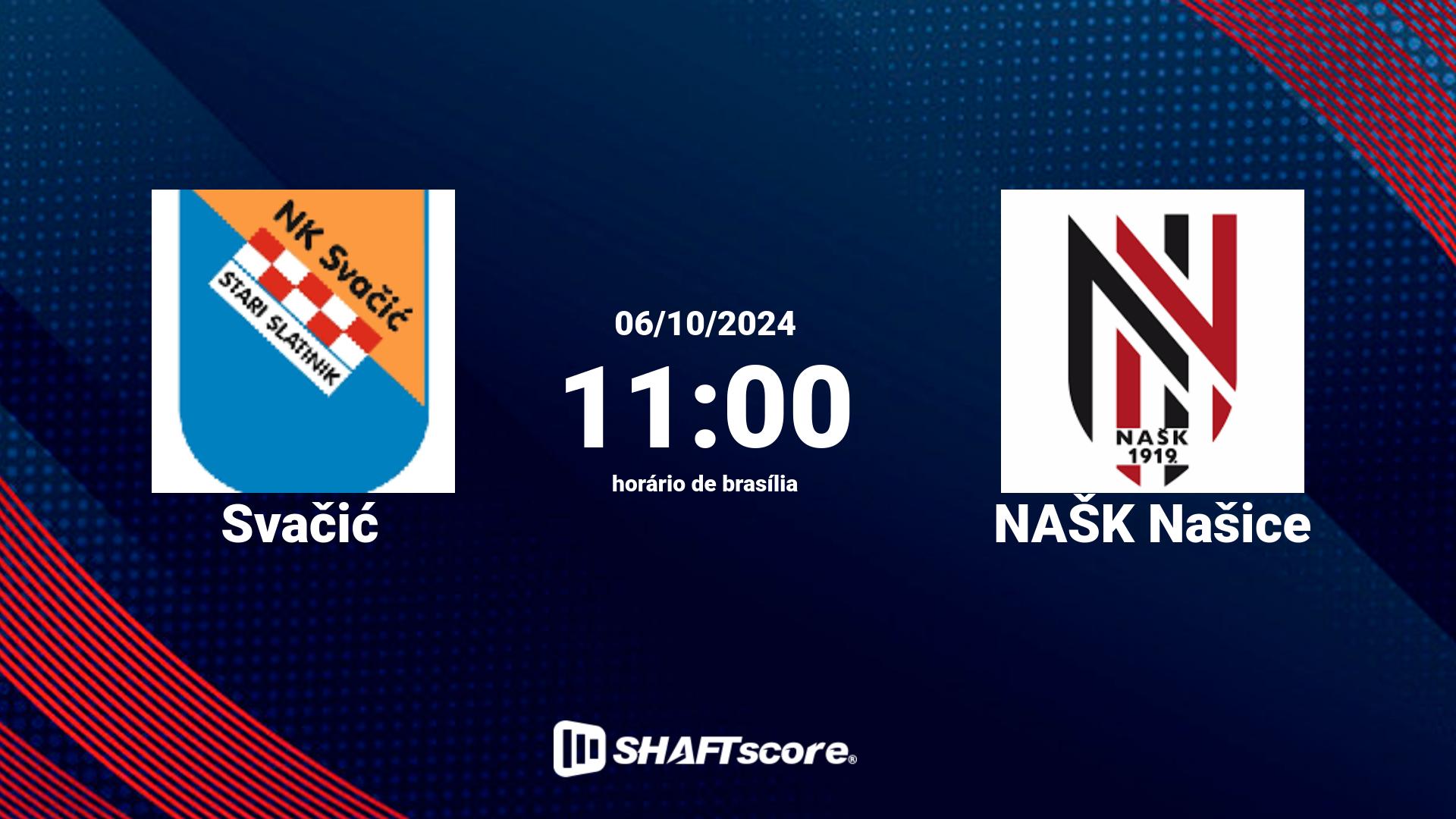 Estatísticas do jogo Svačić vs NAŠK Našice 06.10 11:00