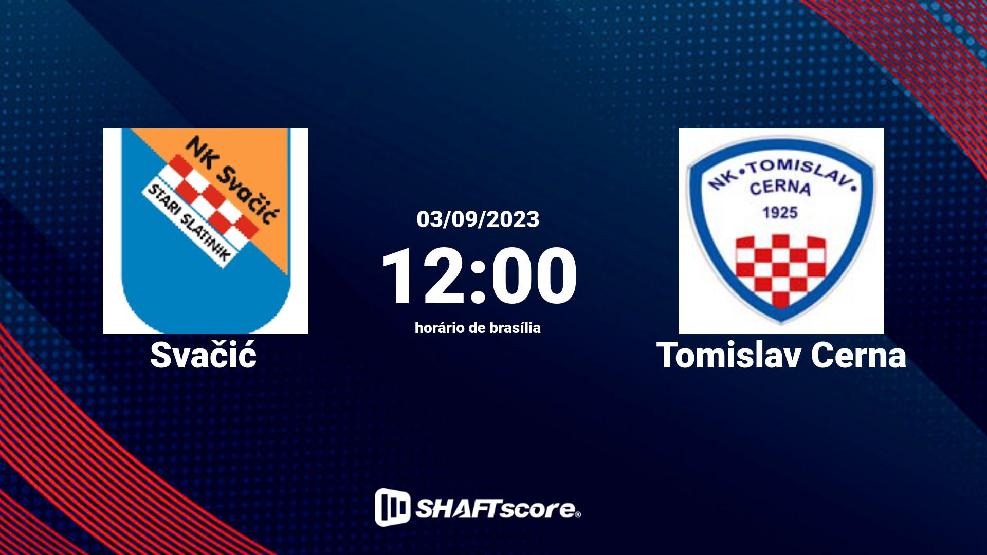 Estatísticas do jogo Svačić vs Tomislav Cerna 03.09 12:00