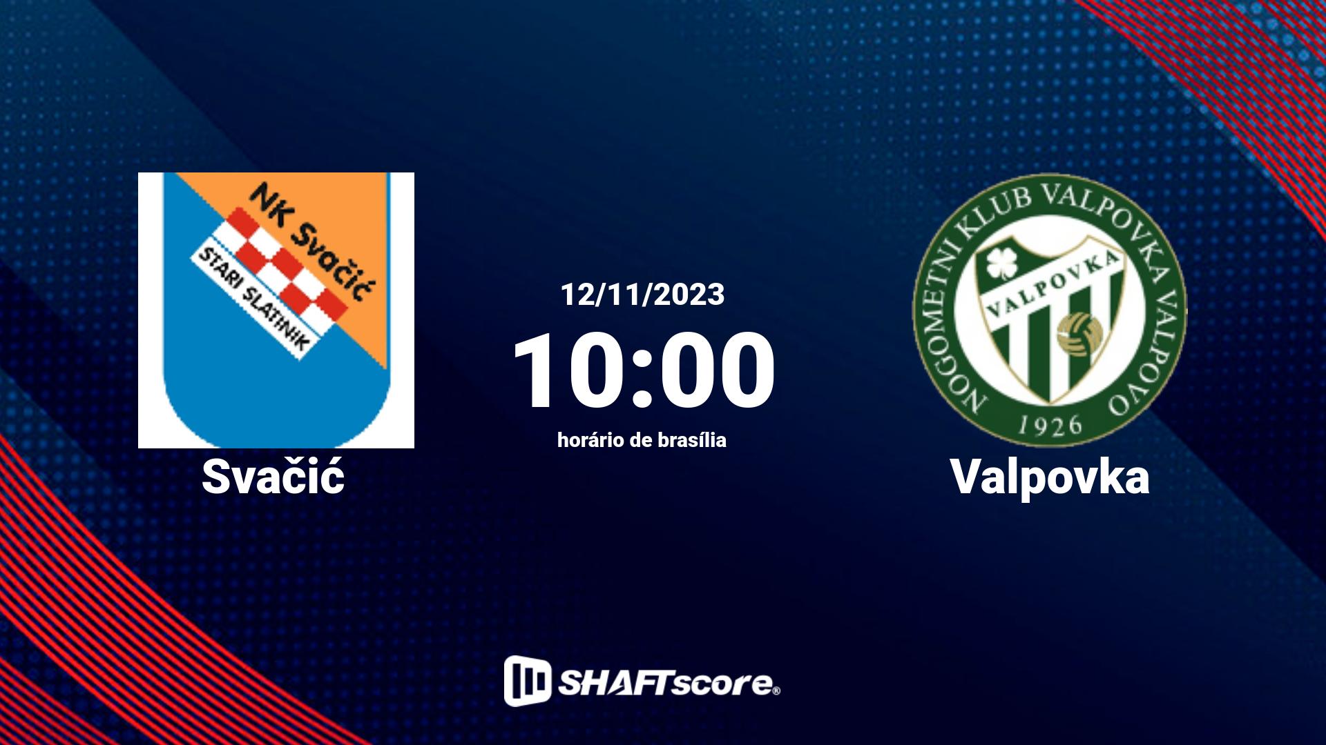 Estatísticas do jogo Svačić vs Valpovka 12.11 10:00